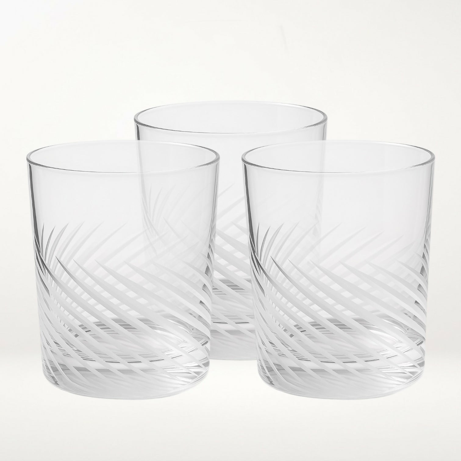Cristal d’Arques Spirale Mate Old Fashioned Glasses | Set of 3 | Excellent