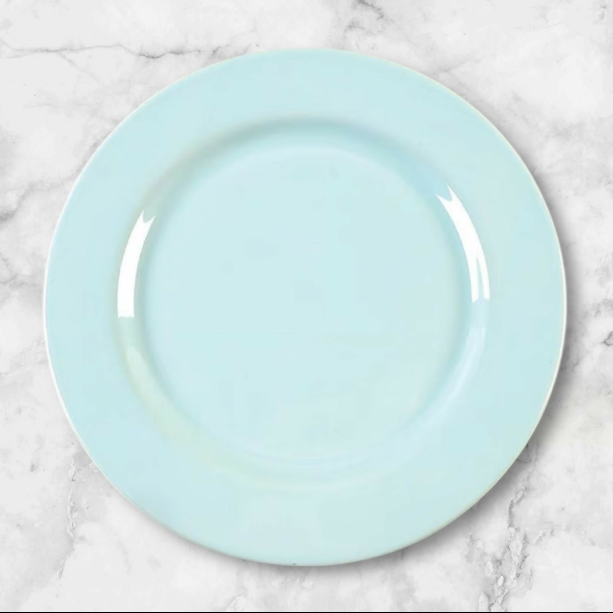 Real Simple Seaglass Blue Dinner Plates | Set of 5 | Good Condition