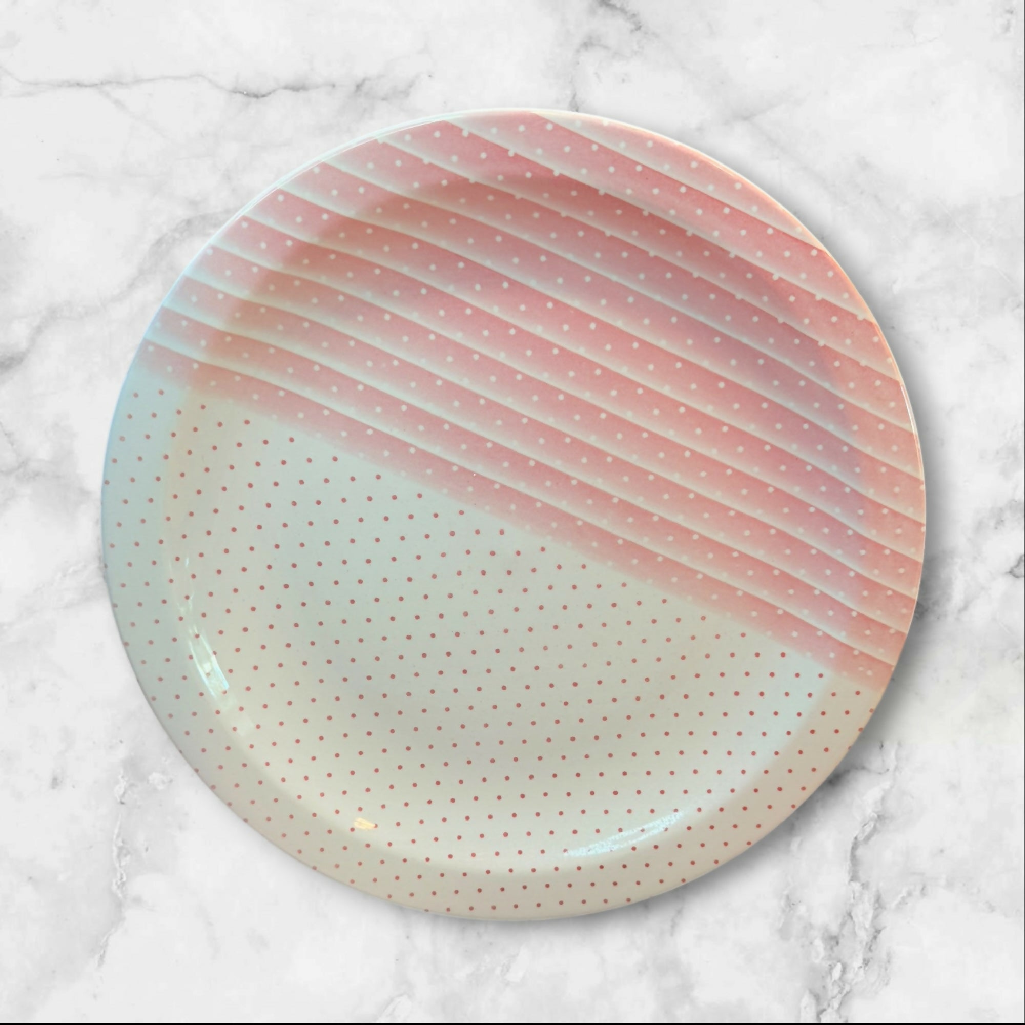 Churchill Pink & Grey Shades Dinner Plates Set of 4 | England | Excellent
