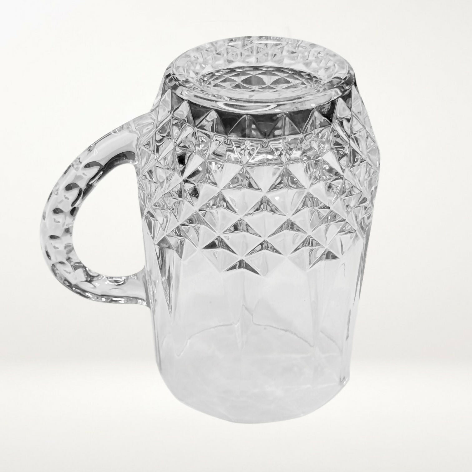 Vintage Lead Crystal Cut Glass Mug | Heavy Barware | Great Condition