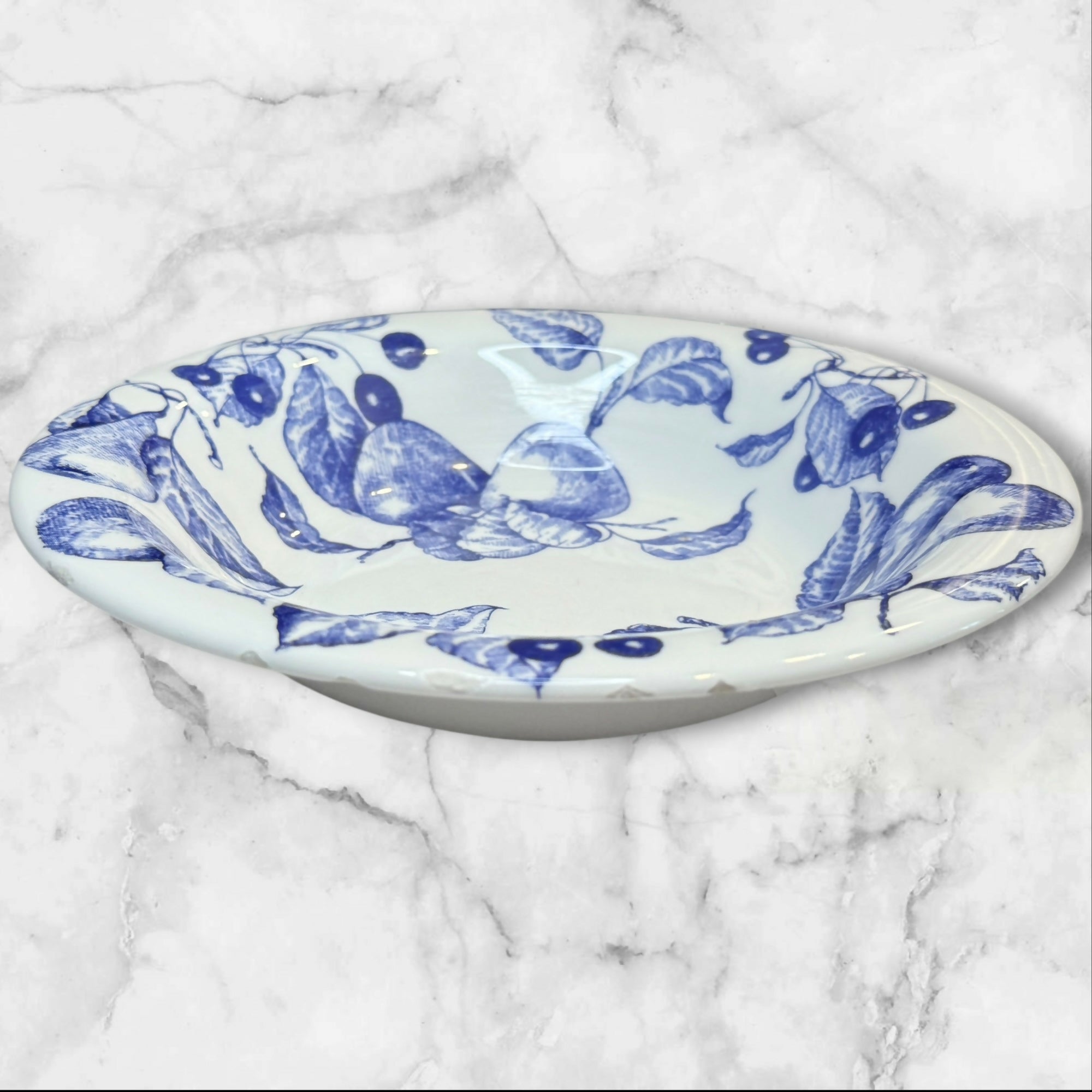 Quadrifoglio Italia Blue Fruit Pasta Bowls | Set of 3 | Great Condition