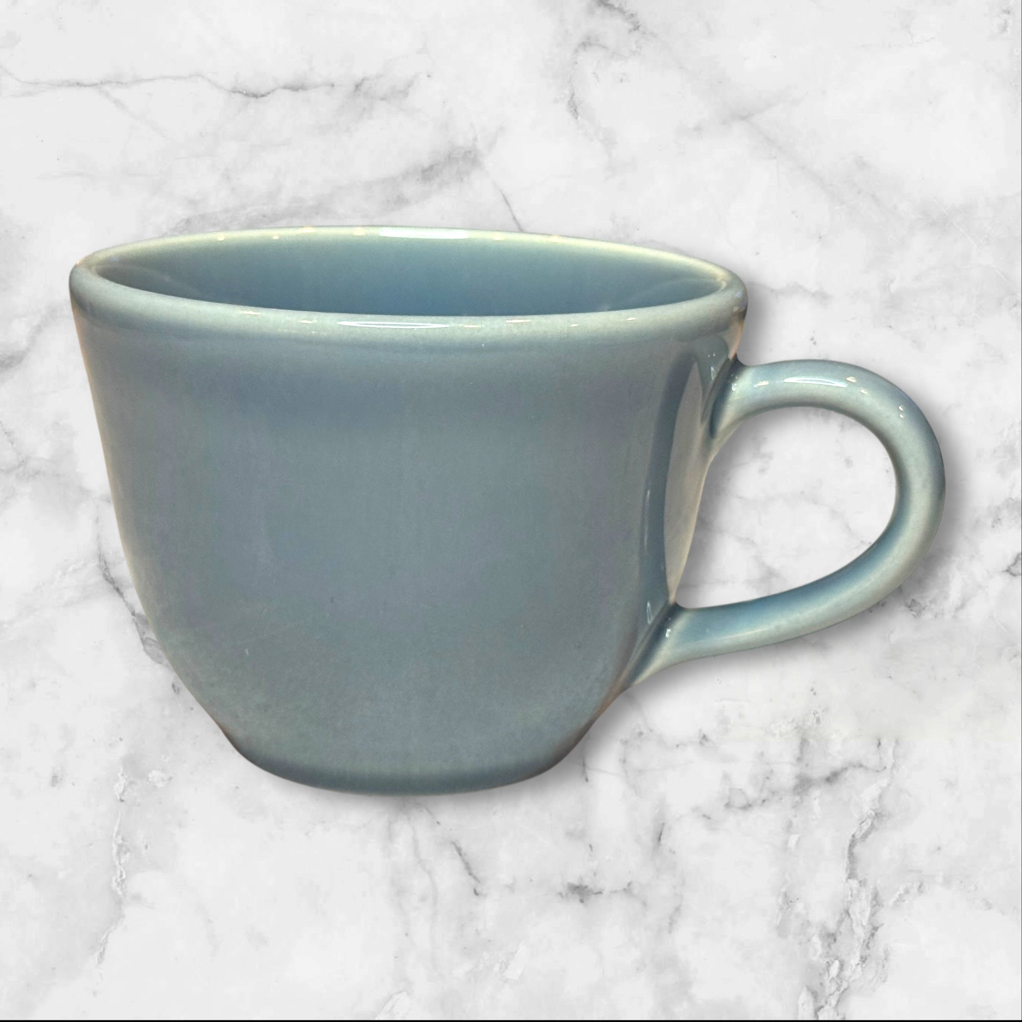 Williams Sonoma Blue Matte Stoneware Mugs | Set of 4 | Excellent Condition | Portugal
