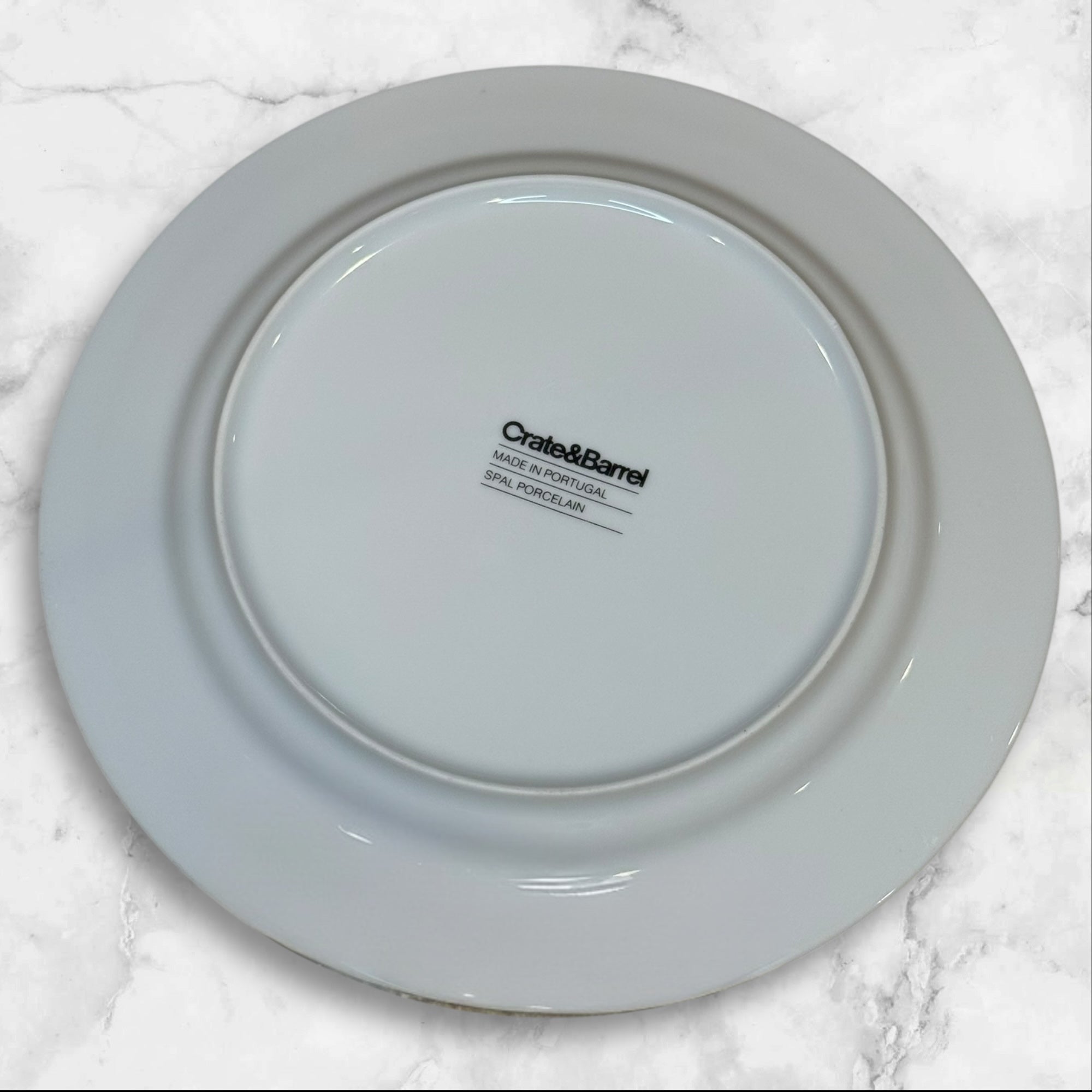 Crate & Barrel Roulette White Salad Plates | Set of 4 | Excellent Condition