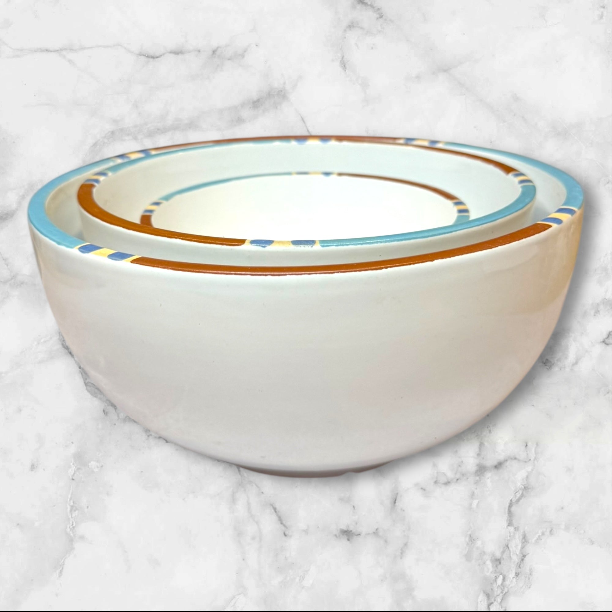 Dansk Mesa White Sand Portugal Mixing Bowl Set | Set of 3 | Great Condition