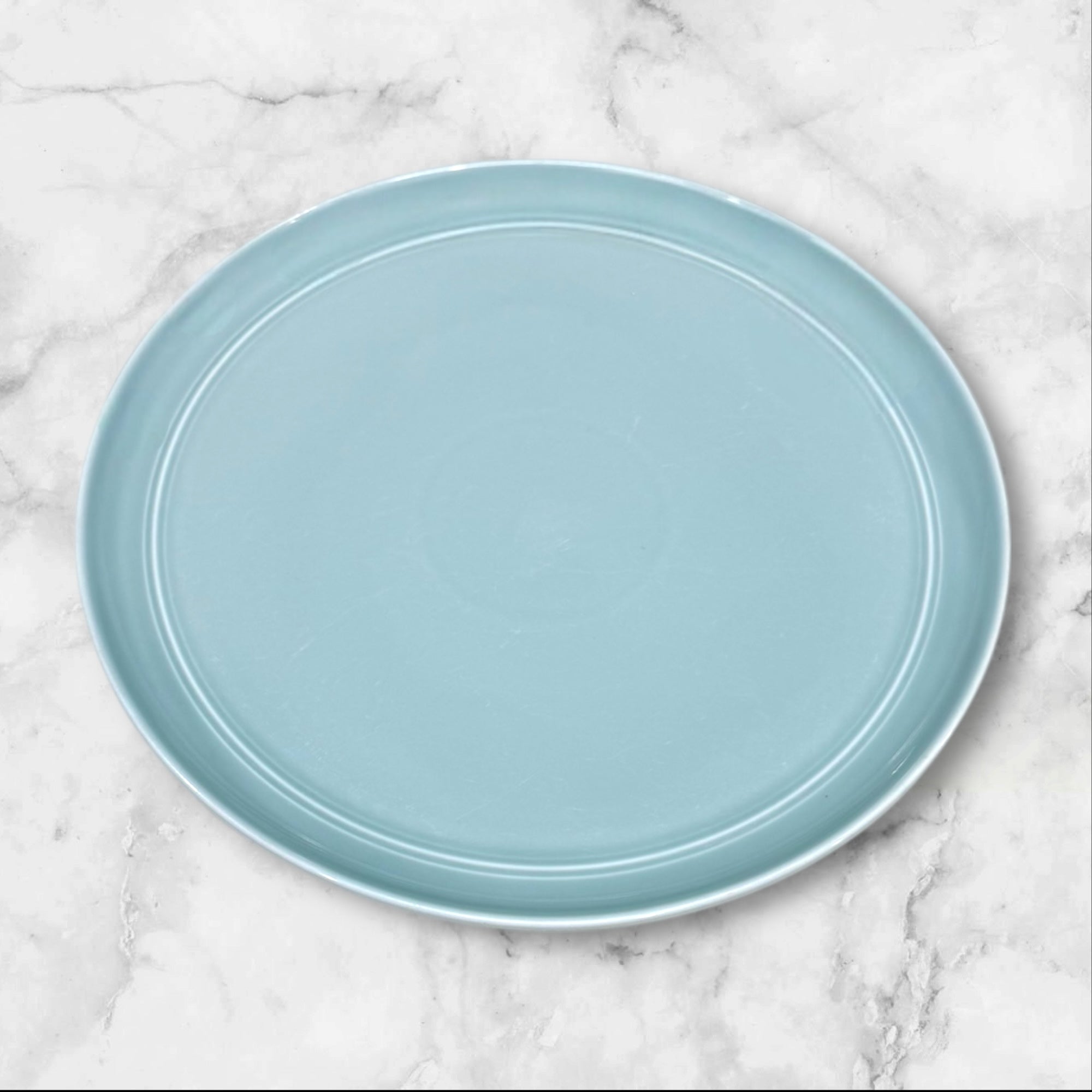 Crate & Barrel Hue Blue Dinner Plates | Set of 6 | Good Condition
