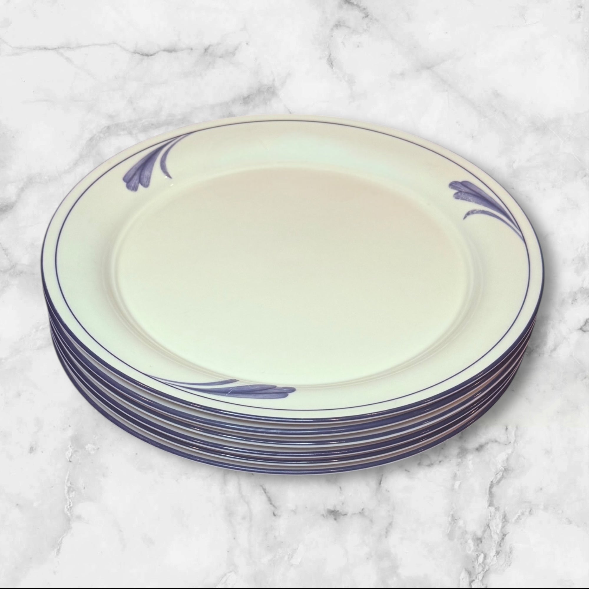 Lenox Blue Brushstrokes Salad Plates | Set of 6 | Great Condition