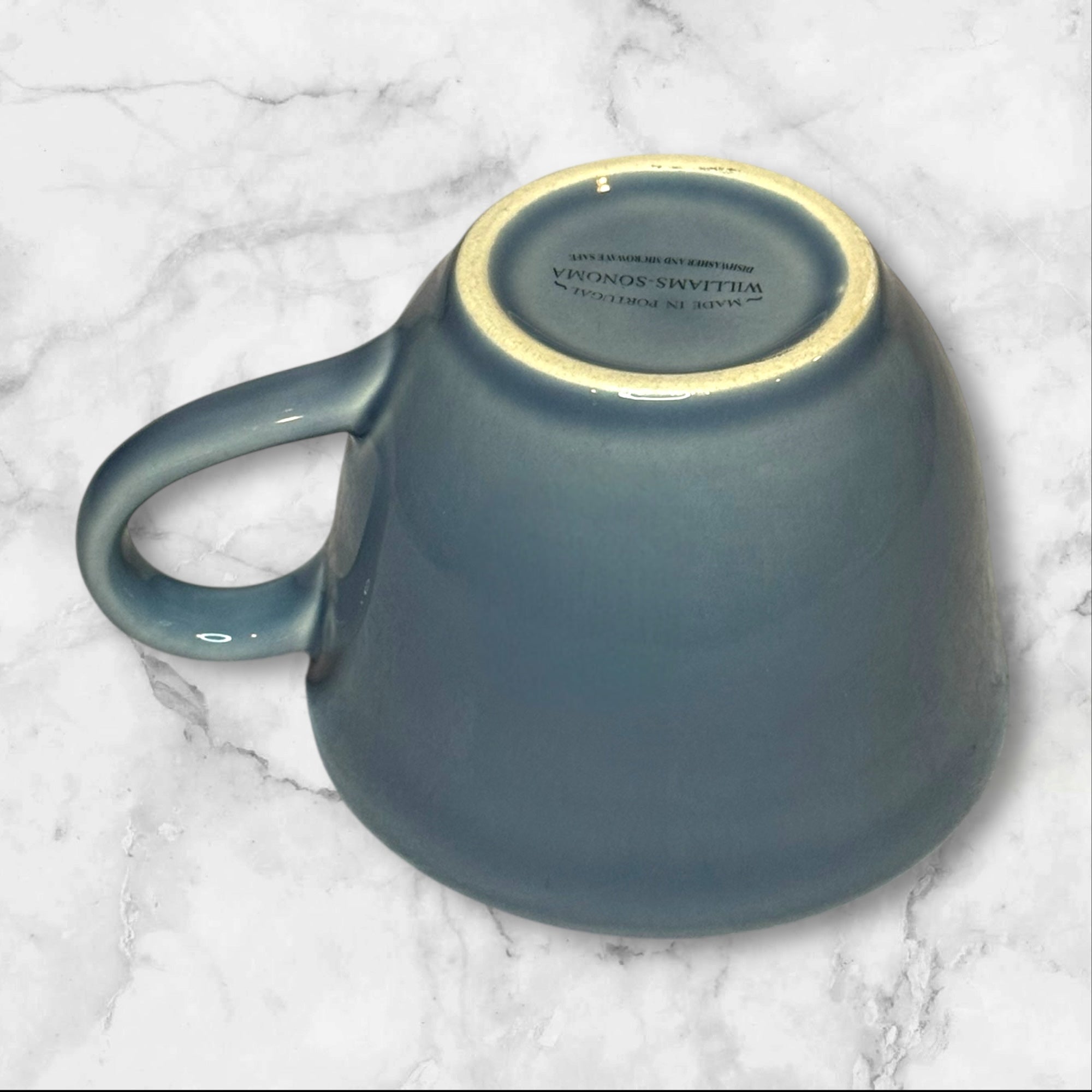 Williams Sonoma Blue Matte Stoneware Mugs | Set of 4 | Excellent Condition | Portugal