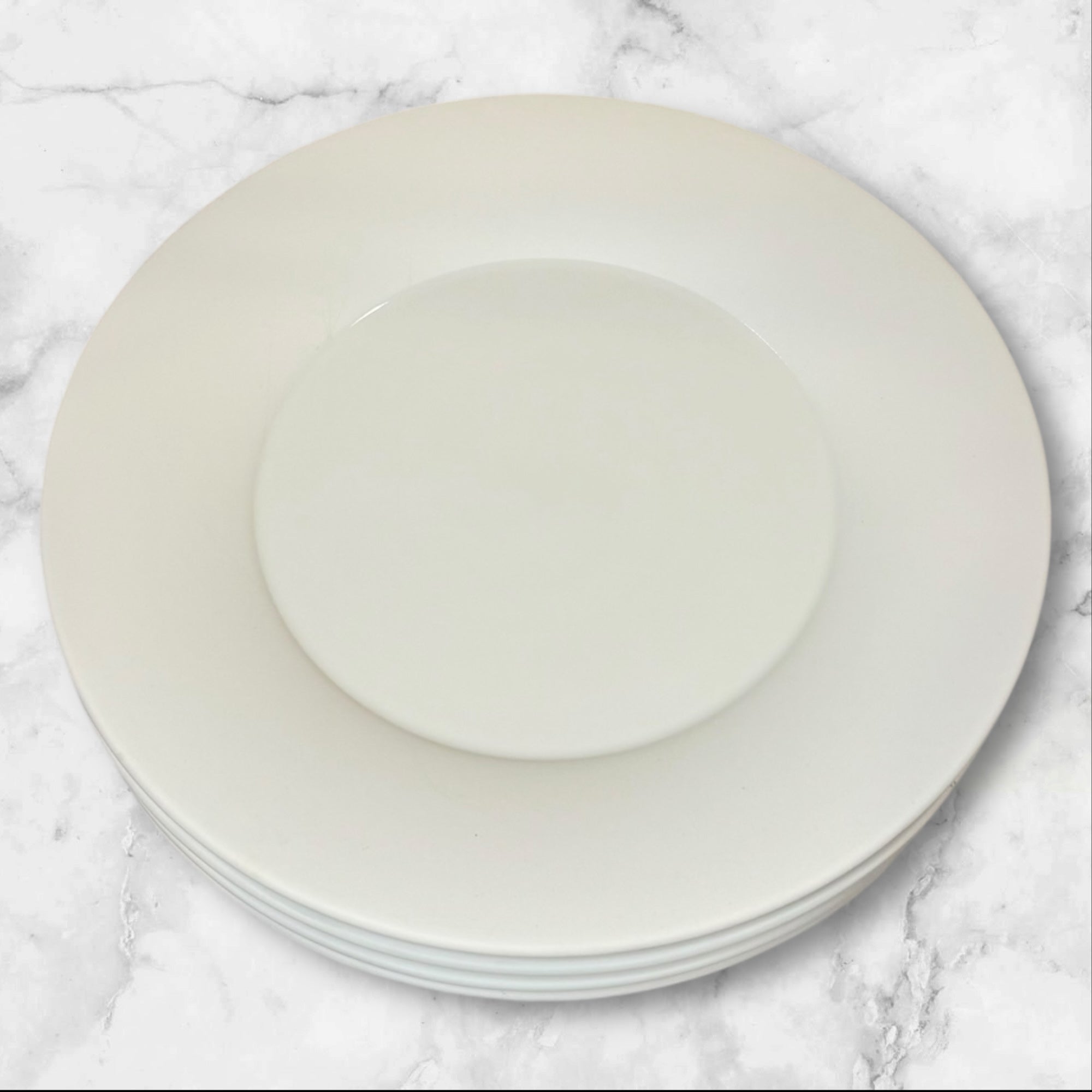Hering Berlin Velvet White Dinner Plates | Set of 4 | Excellent Condition