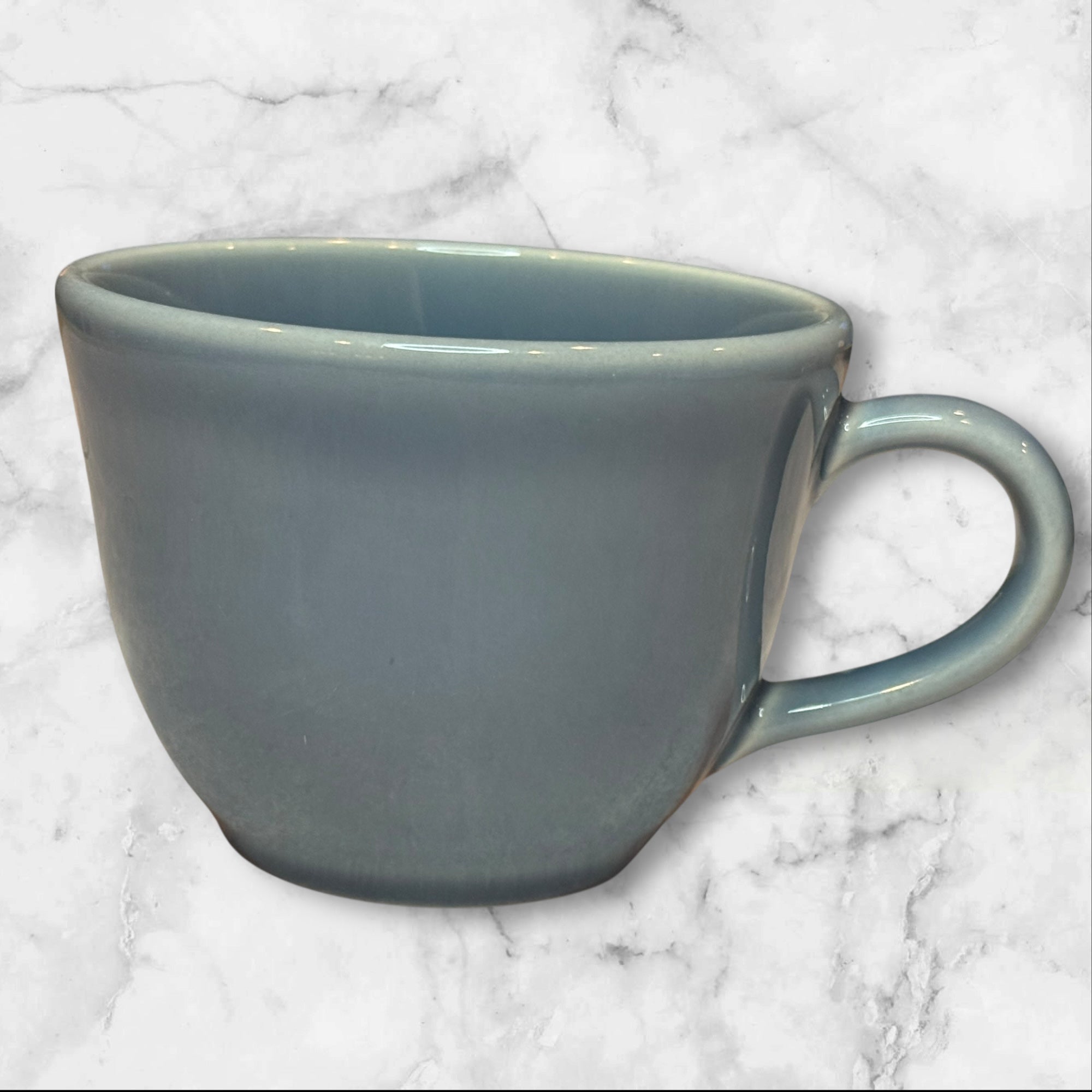 Williams Sonoma Blue Matte Stoneware Mugs | Set of 4 | Excellent Condition | Portugal