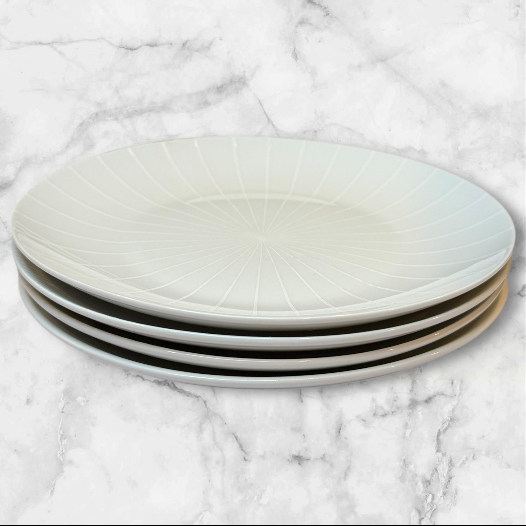 Mikasa Cheers White Porcelain Salad Plates | Set of 4 | Excellent Condition