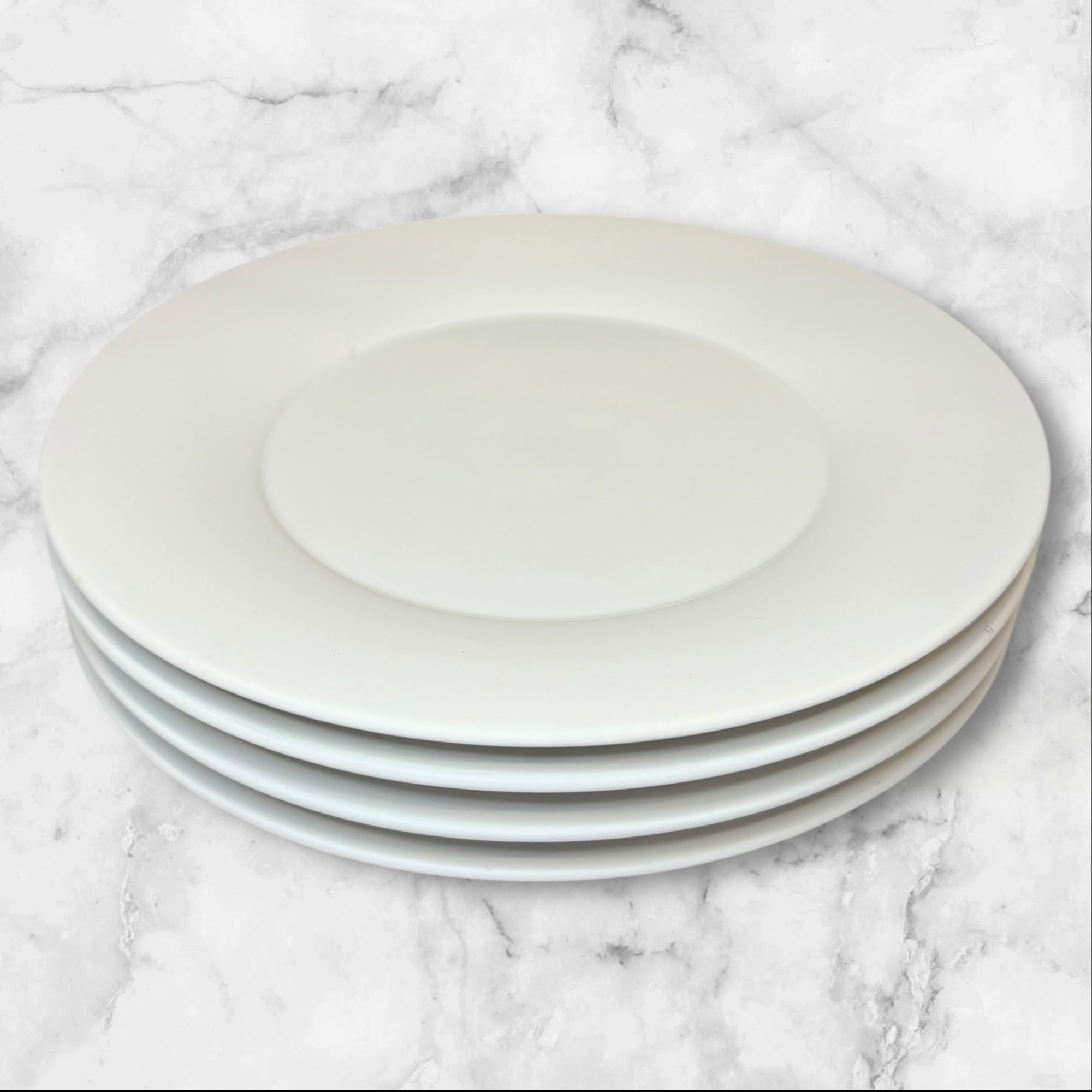 Hering Berlin Velvet White Dinner Plates | Set of 4 | Excellent Condition