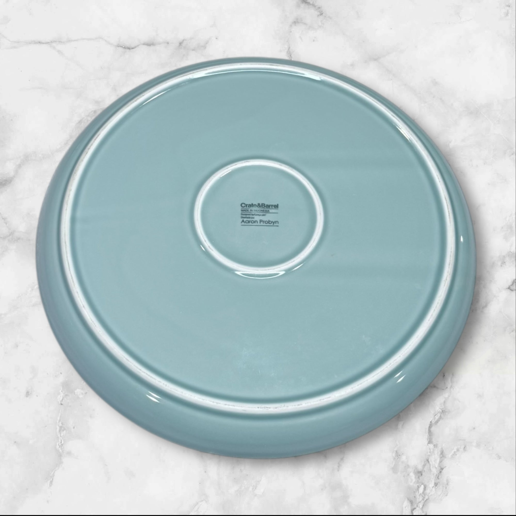 Crate & Barrel Hue Blue Dinner Plates | Set of 6 | Good Condition