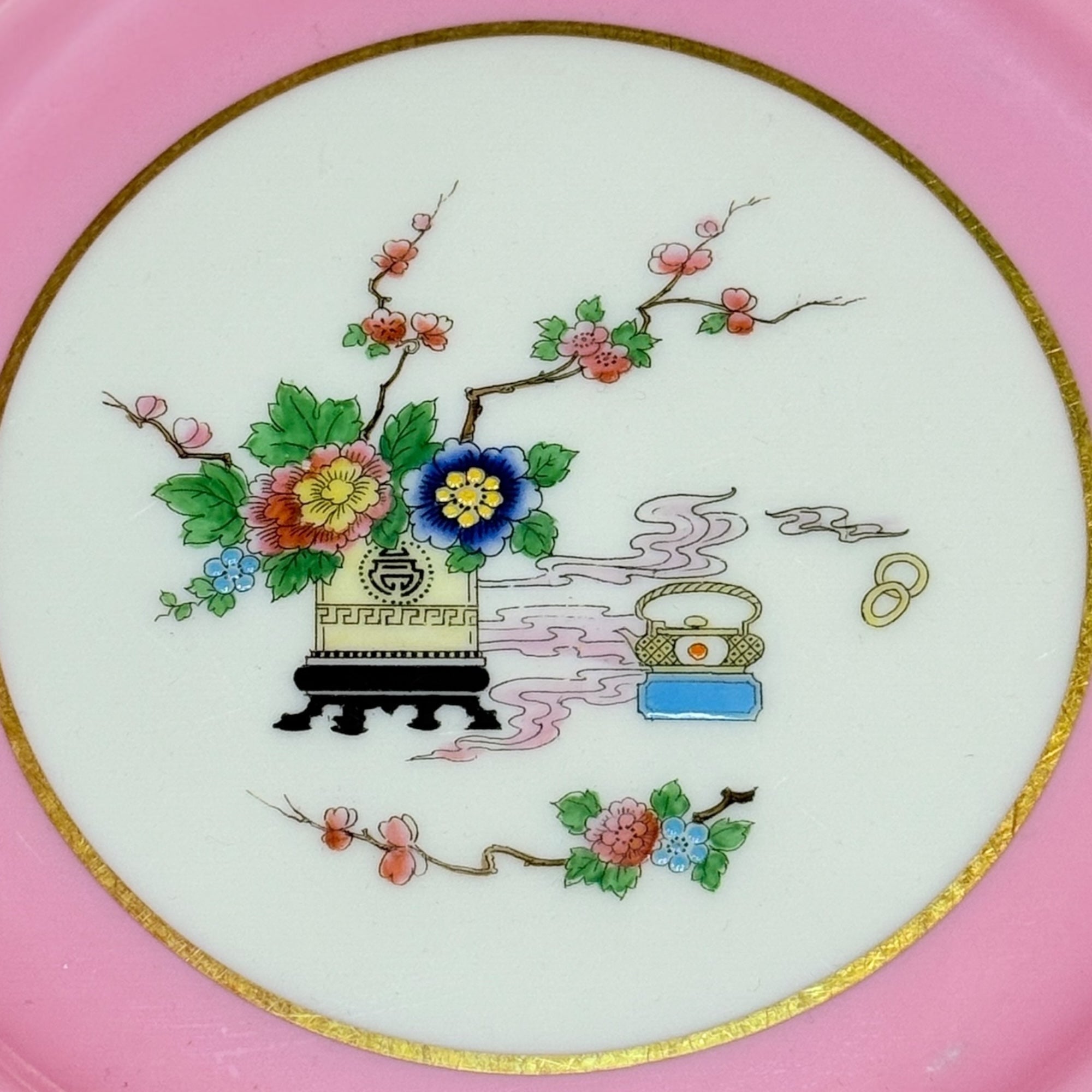 Lenox Marshall Field Pink Asian Motif Plates | Set of 6 | Excellent Condition