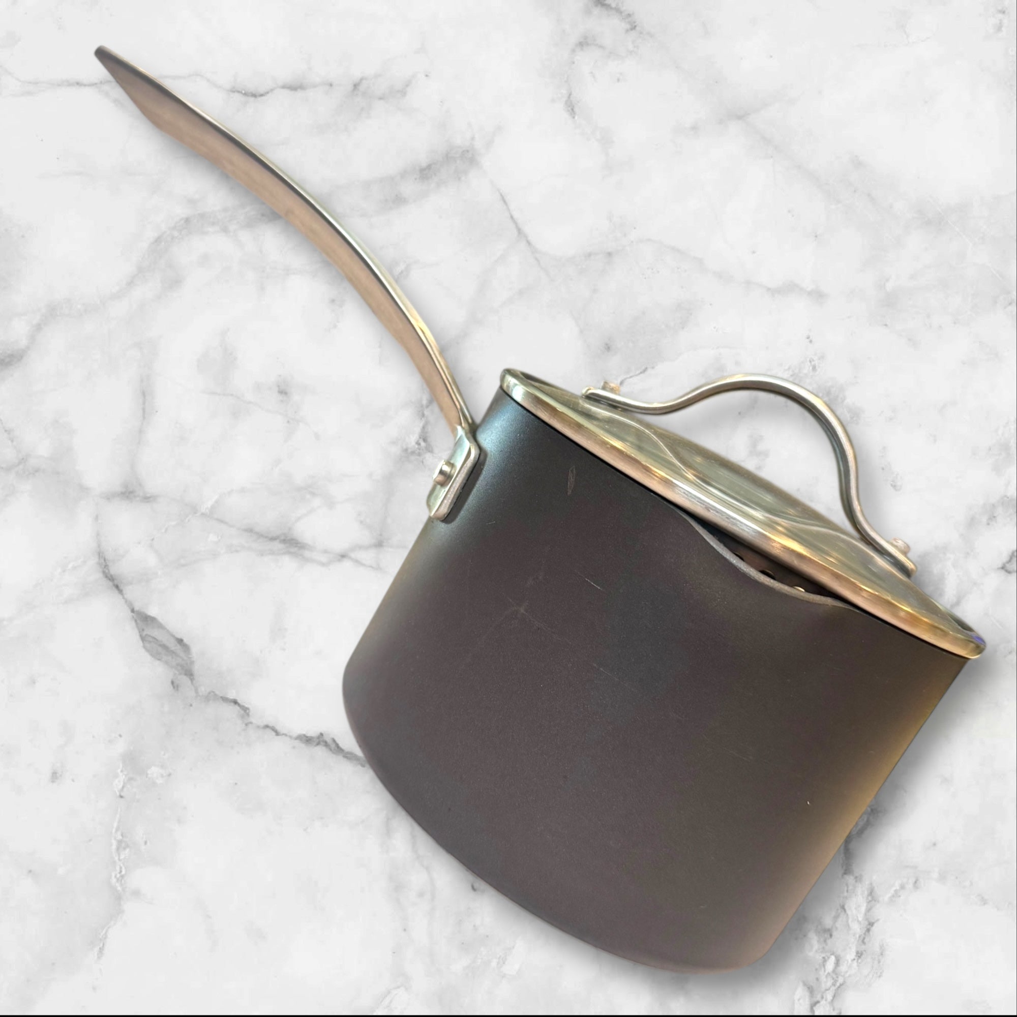 Kirkland Signature Hard Anodized Sauce Pan with Lid | 3 Qt | Good Condition