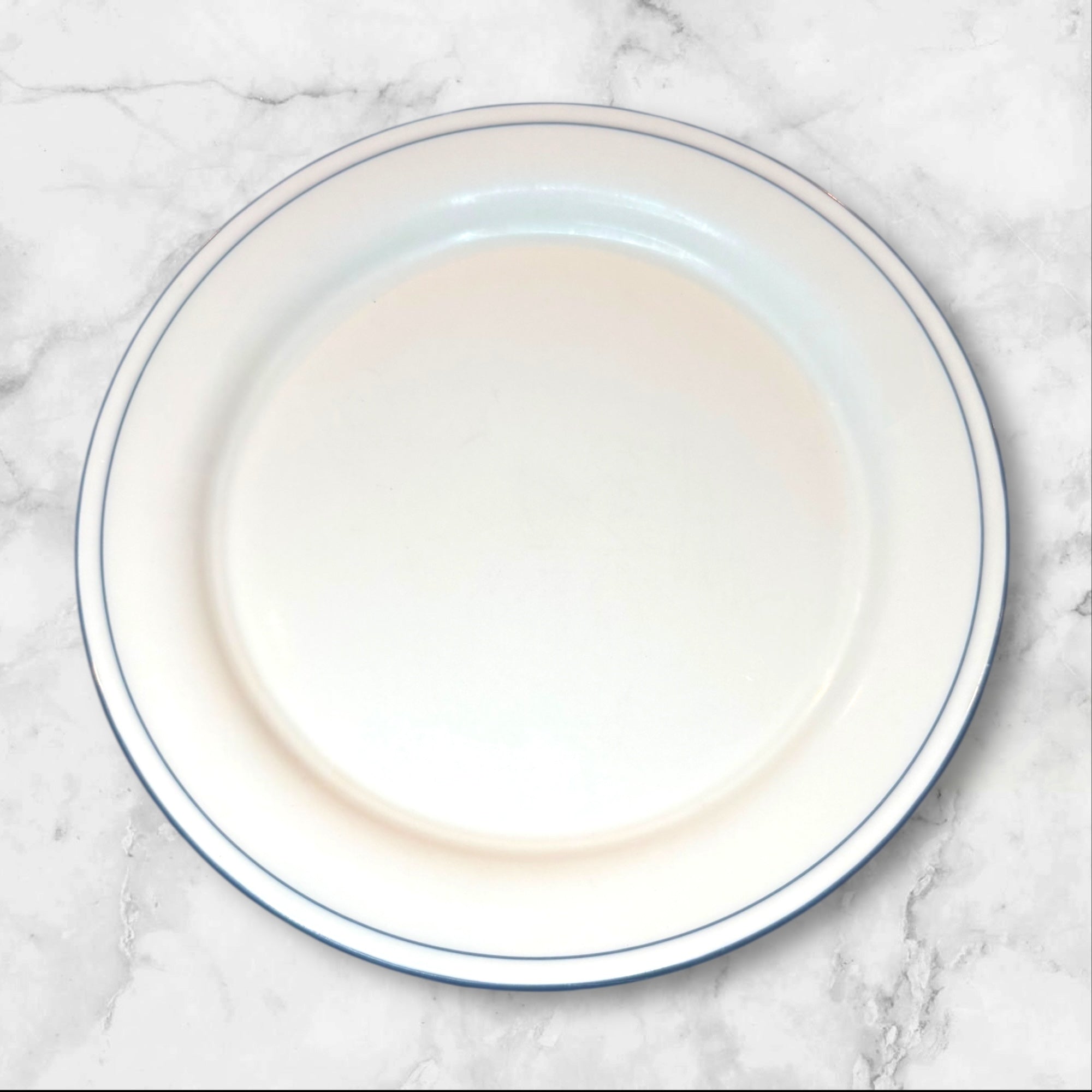 Lenox Blue Brushstrokes & Blue Pinstripes Dinner Plates | Set of 4 | Great Condition