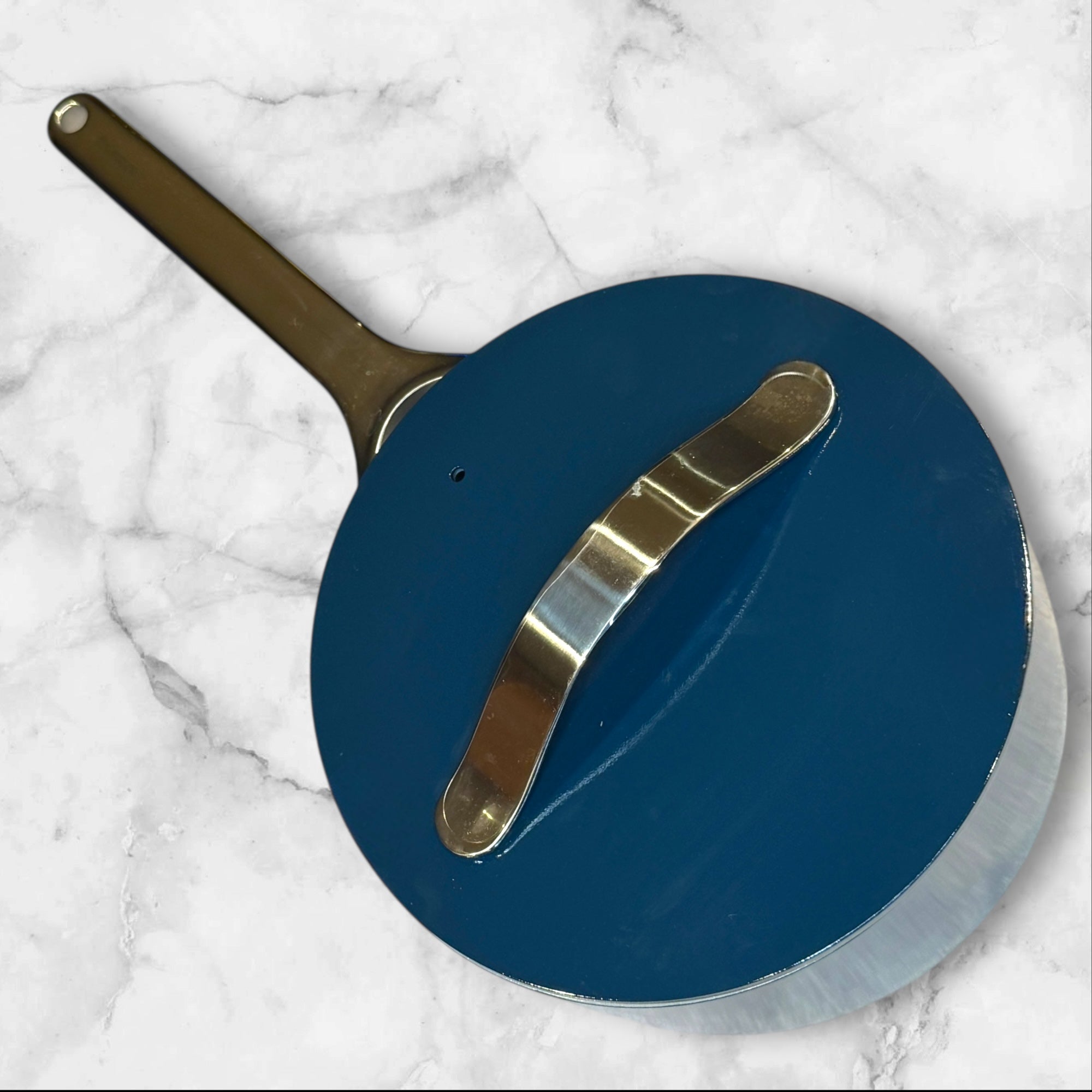 Caraway Navy 3 Qt Sauce Pan with Lid Ceramic Nonstick | Near Perfect Condition