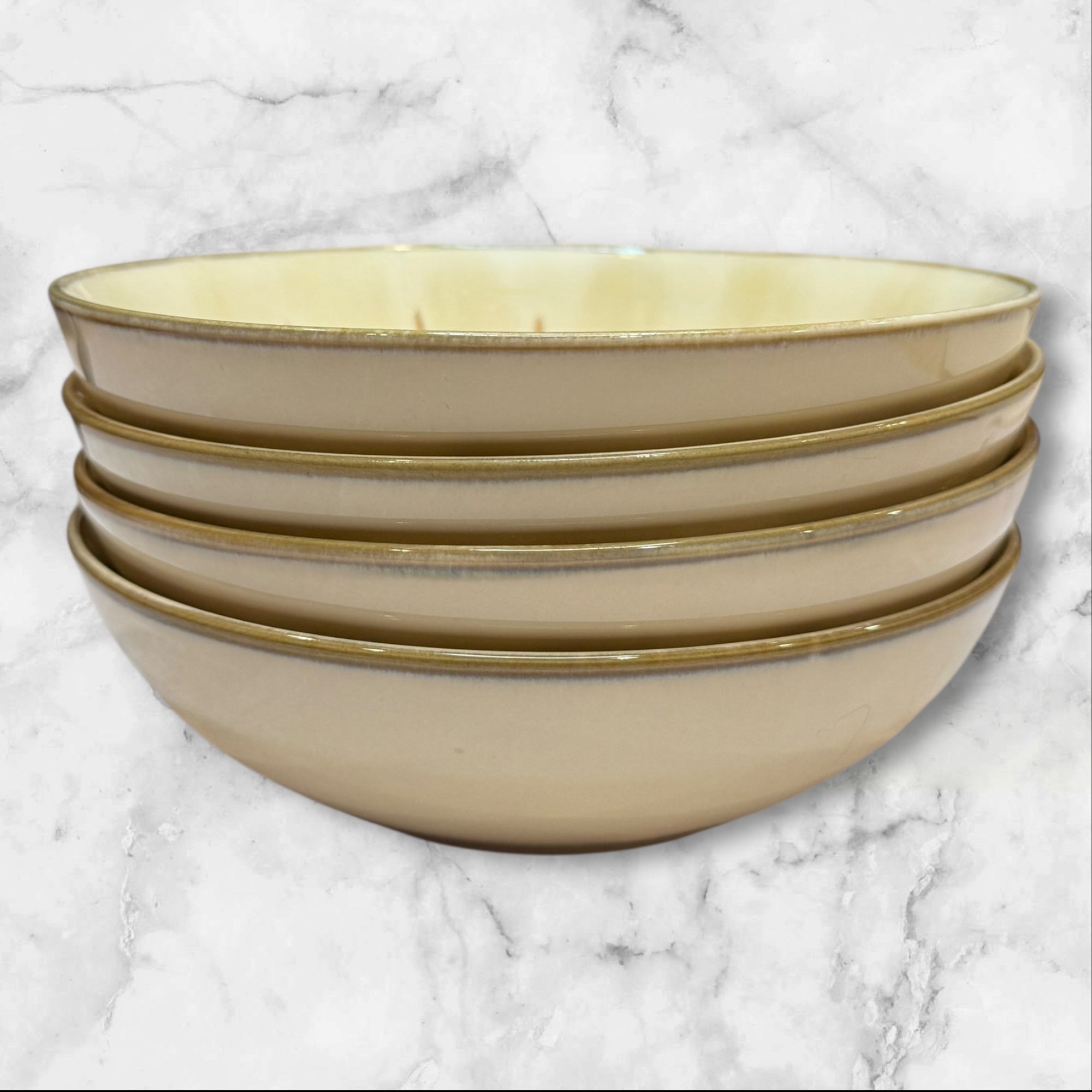 Pier 1 Sanctuary Soup Pasta Bowls | Set of 4 | Reactive Glaze | Excellent Used