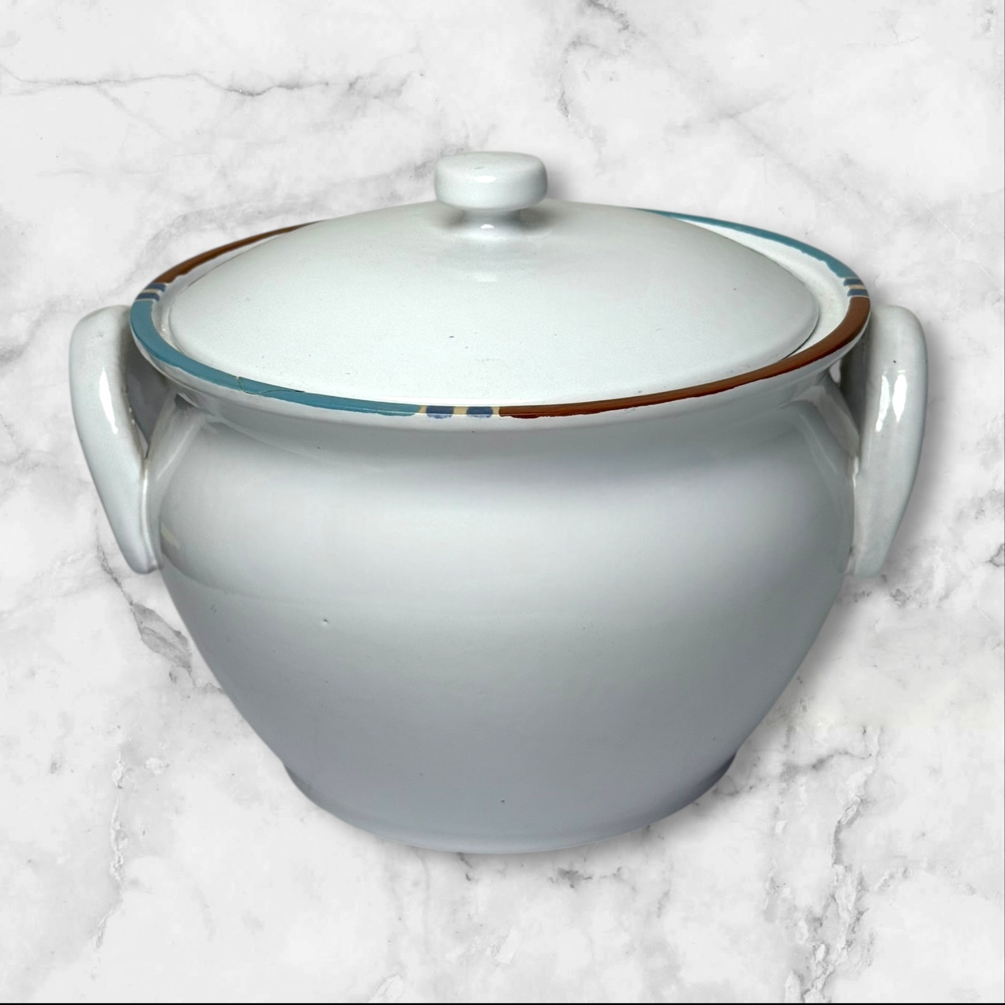 Dansk Mesa White Sand Tureen with Lid | 8 3/8” | Excellent Condition