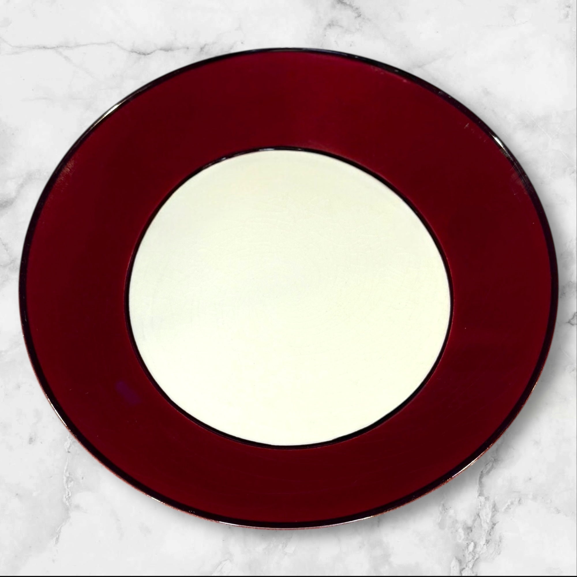 Pagnossin Treviso Maroon Rim Bowls | Set of 4 | Good Condition