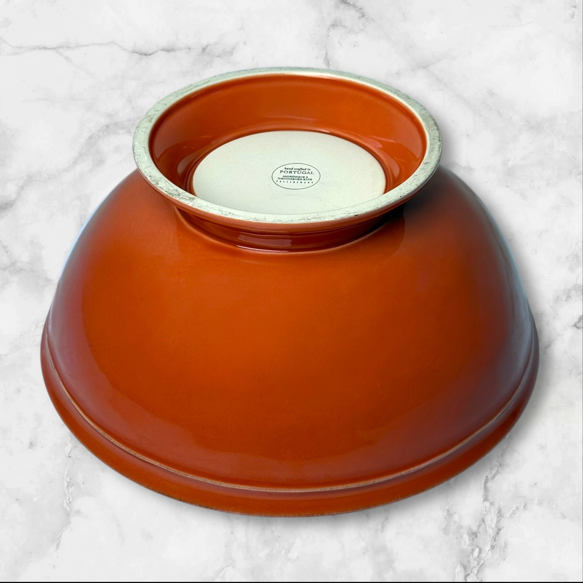 Pottery Barn Cambria Persimmon Footed Serving Bowl | 12.5” | Excellent Condition