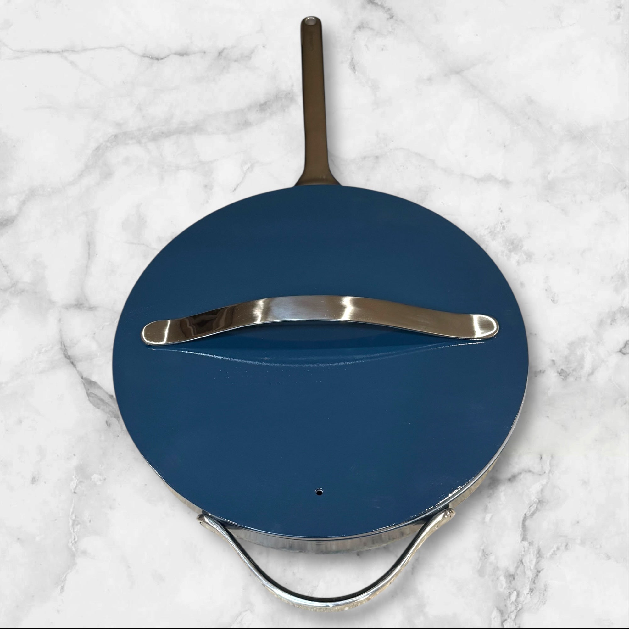 Caraway Navy 12” Sauté Pan with Lid | 4.5 Qt | Near Perfect Condition