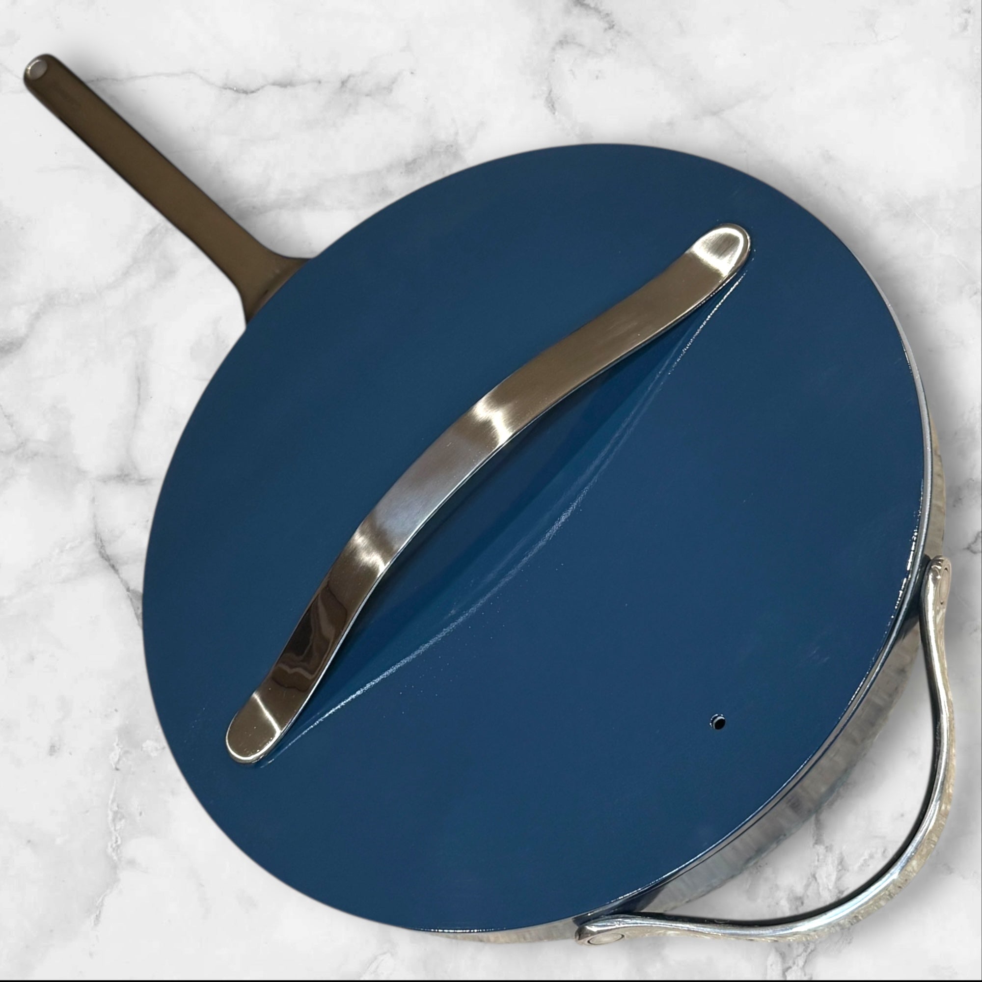 Caraway Navy 12” Sauté Pan with Lid | 4.5 Qt | Near Perfect Condition