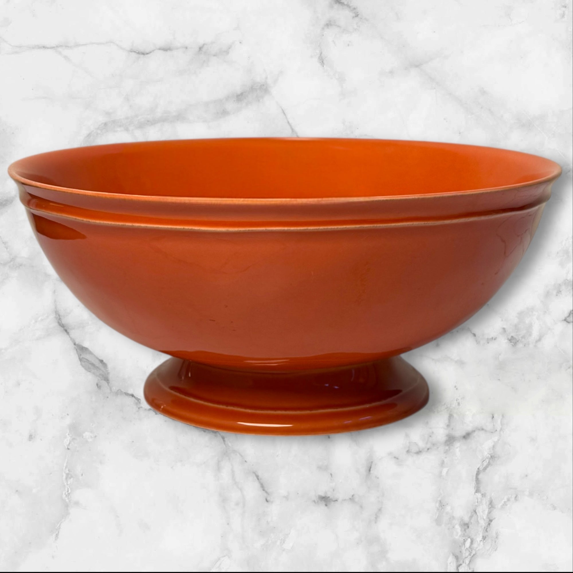 Pottery Barn Cambria Persimmon Footed Serving Bowl | 12.5” | Excellent Condition