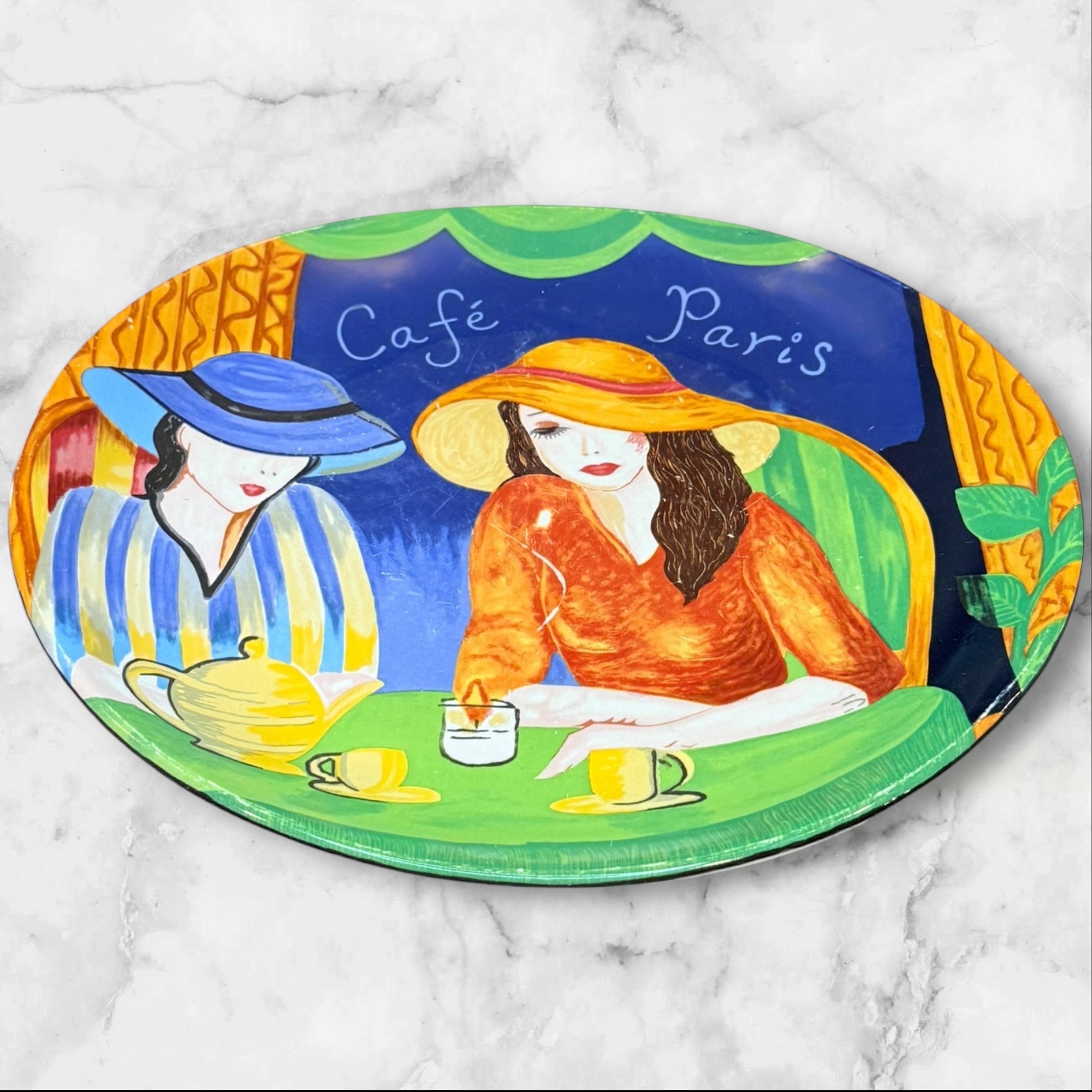 Sango Cafe Paris Plates | Set of 7 Dinner & Salad | Fair Condition