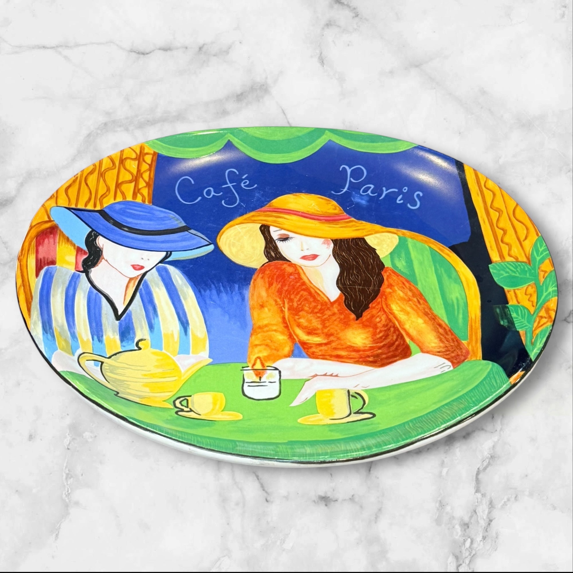 Sango Cafe Paris Plates | Set of 7 Dinner & Salad | Fair Condition
