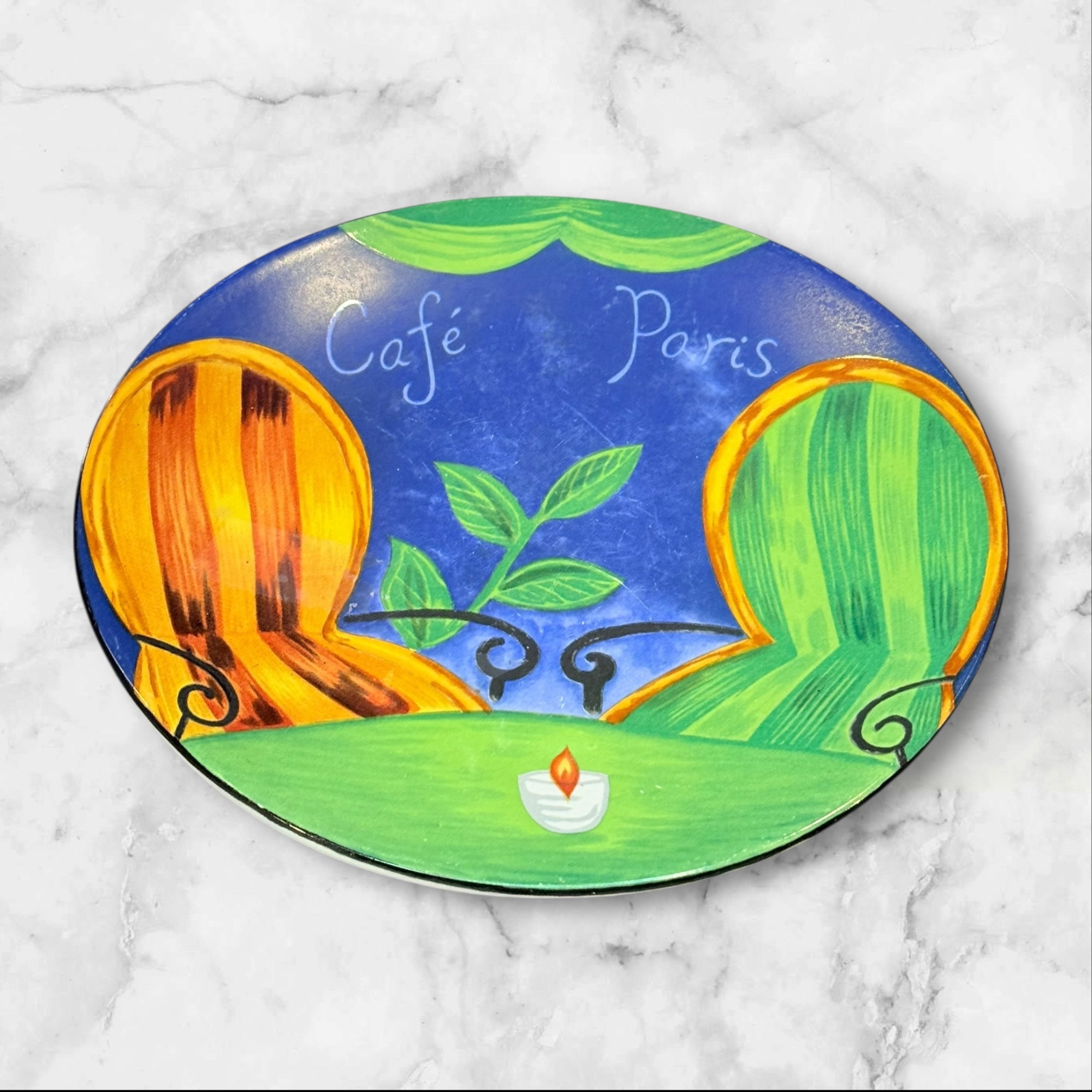Sango Cafe Paris Plates | Set of 7 Dinner & Salad | Fair Condition