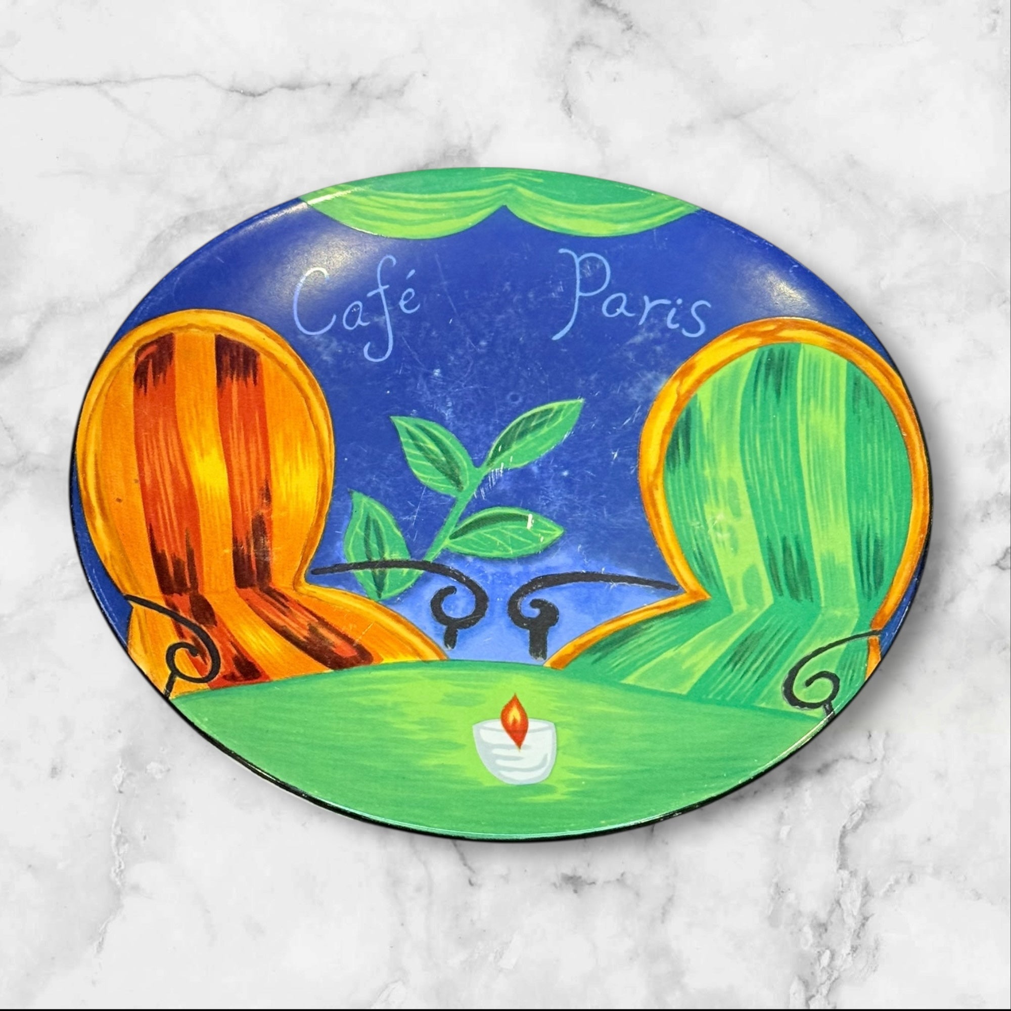 Sango Cafe Paris Plates | Set of 7 Dinner & Salad | Fair Condition