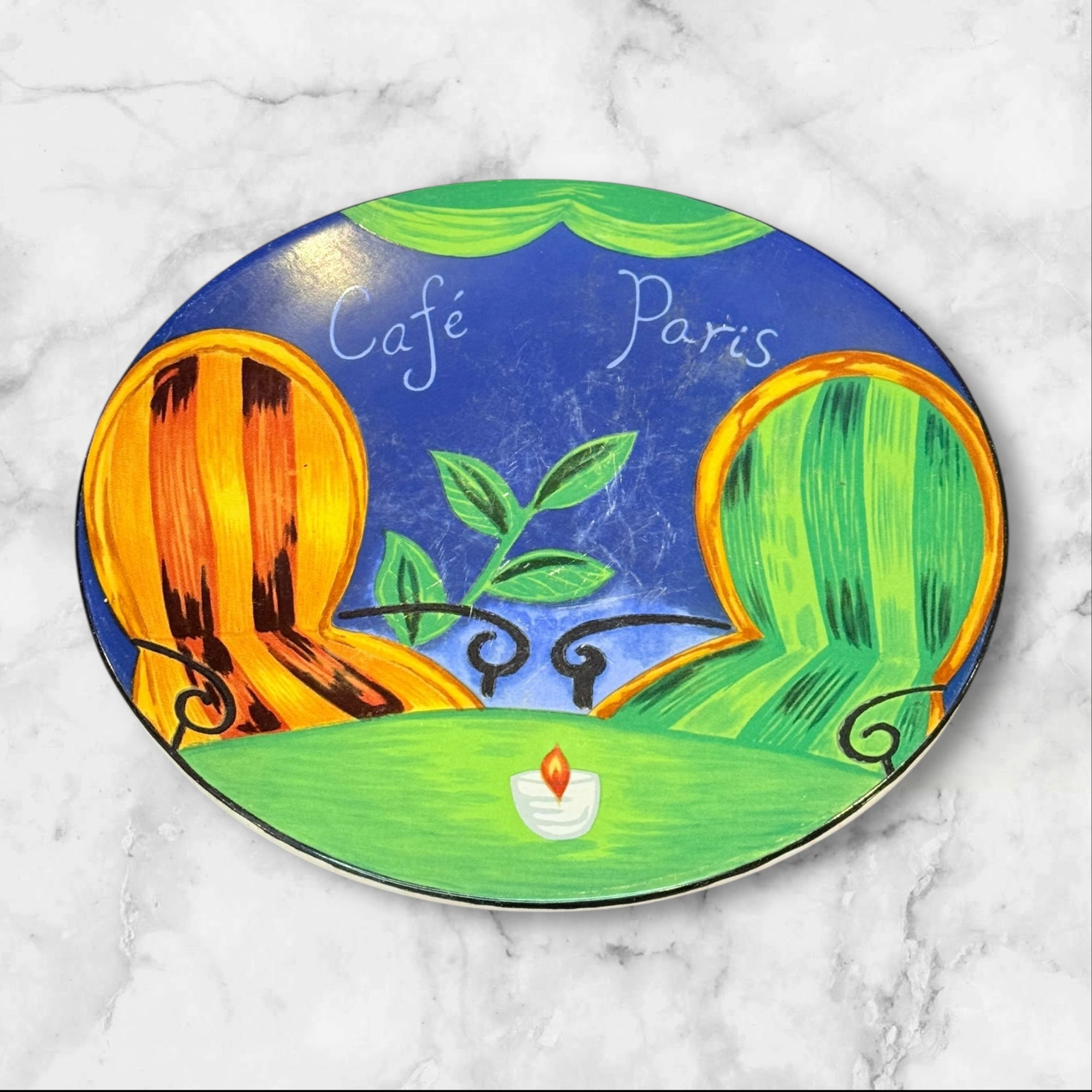 Sango Cafe Paris Plates | Set of 7 Dinner & Salad | Fair Condition