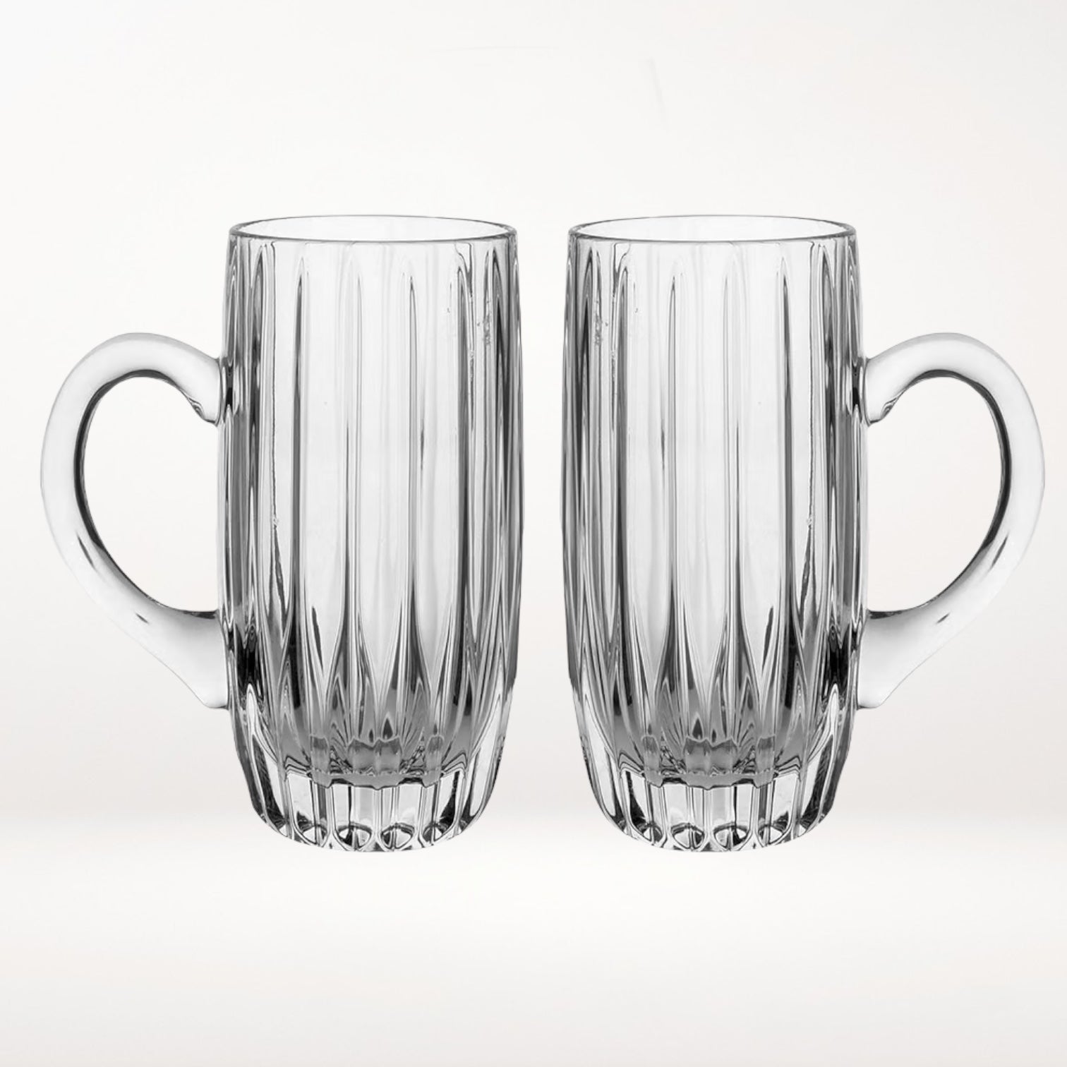 Mikasa Park Lane Crystal Beer Steins | Set of 2 | Excellent Condition