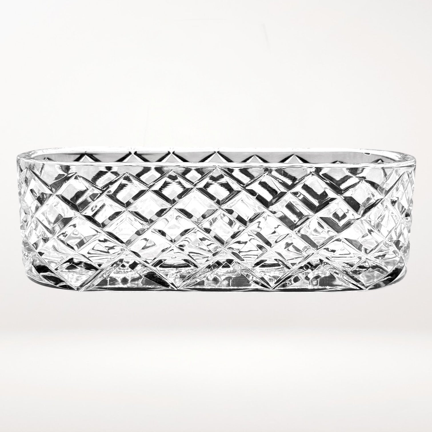 Cut Crystal Butter Dish with Lid | Pressed Glass | Excellent Condition