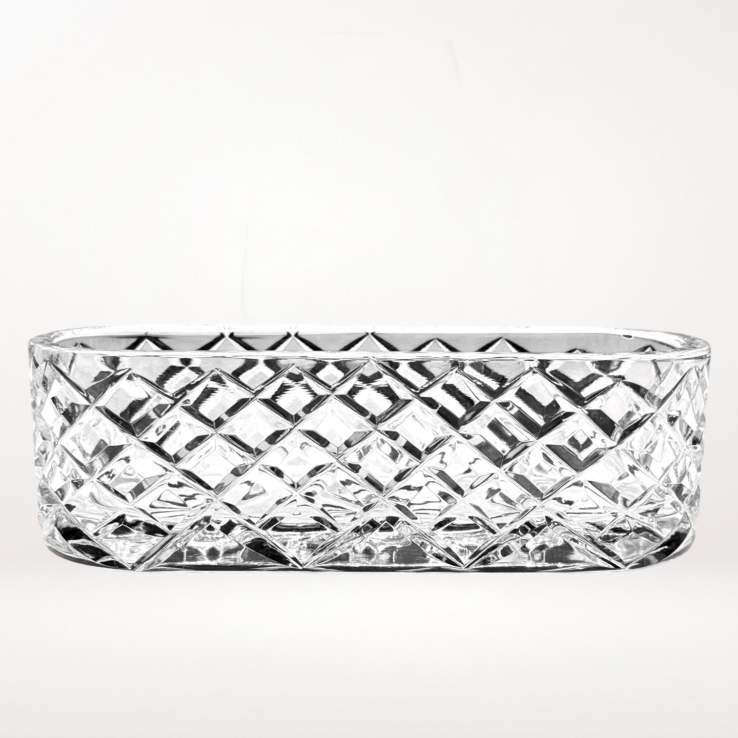 Cut Crystal Butter Dish with Lid | Pressed Glass | Excellent Condition