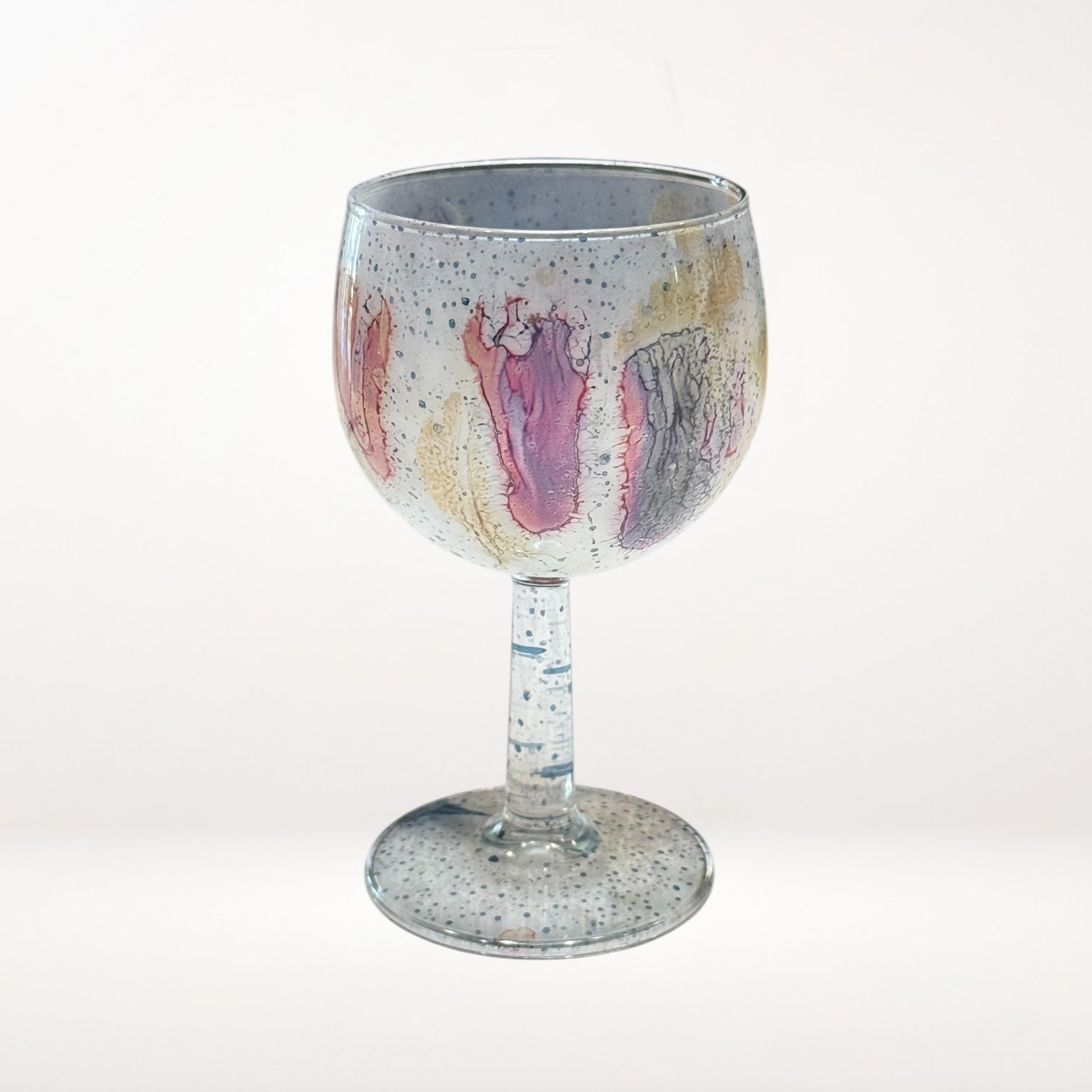 Reuven Nouveau Art Glass Balloon Goblets | Set of 3 | Excellent Condition