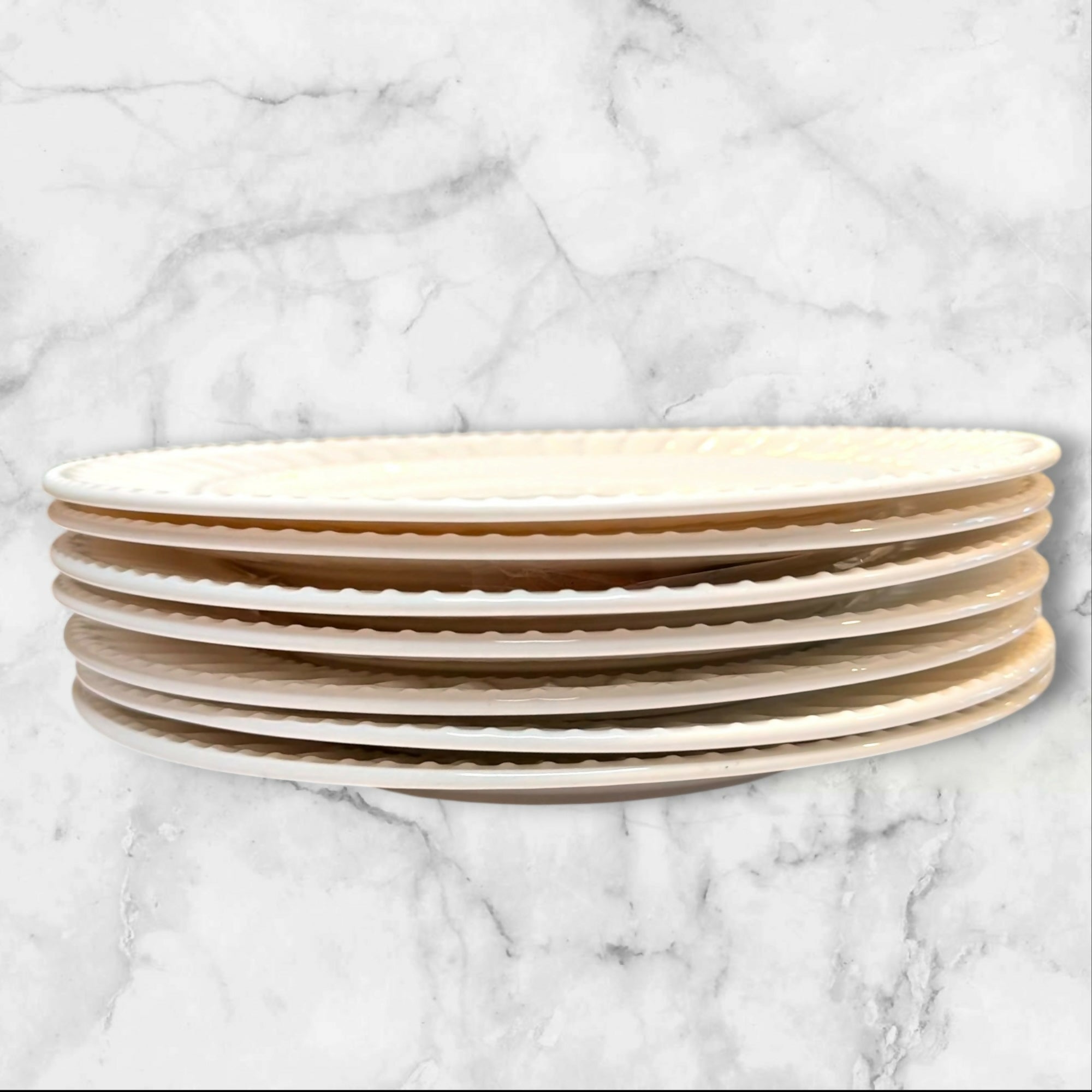 Gibson Designs Regalia White Dinner Plates | Set of 7 | Great Condition