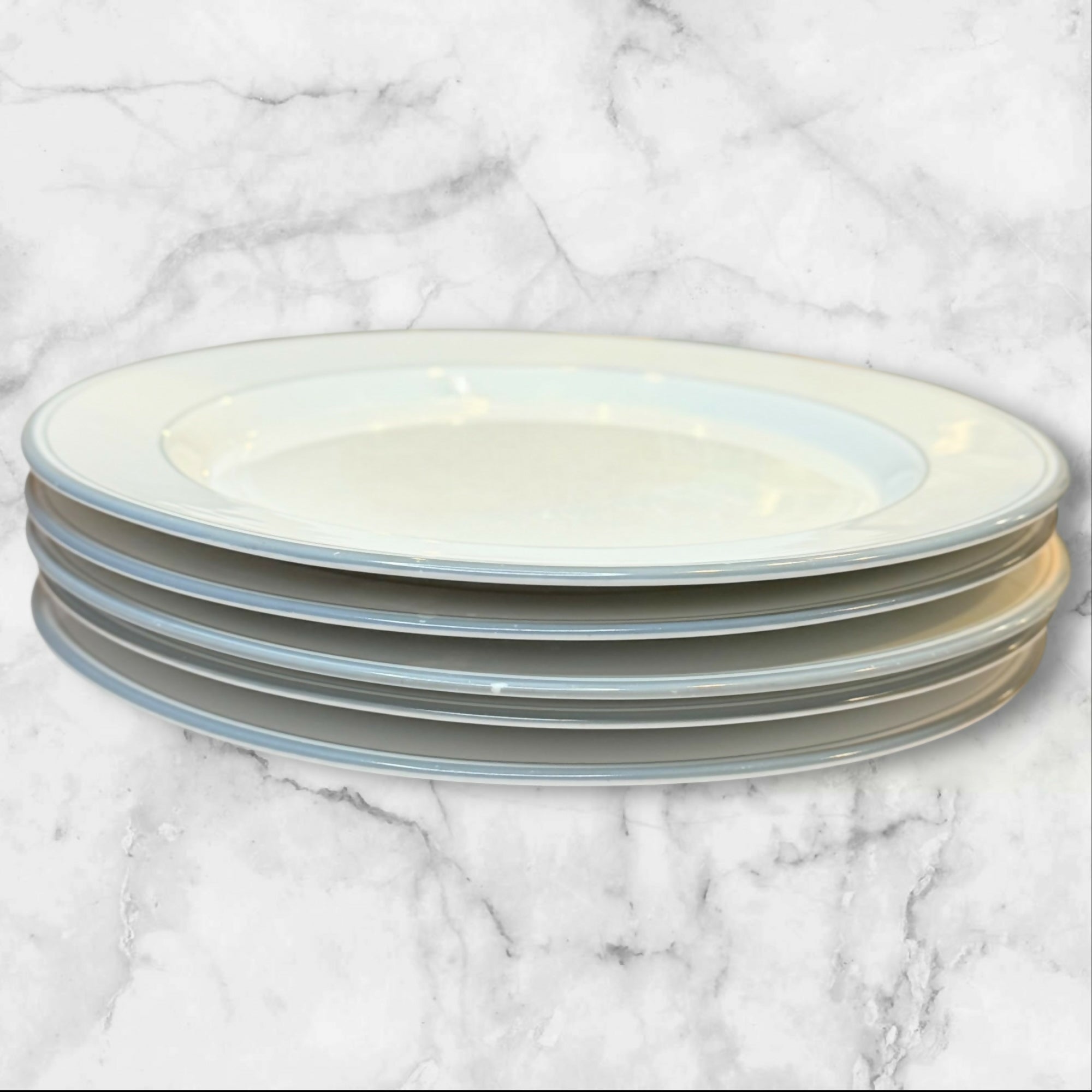 Dansk Allegro Grey Dinner Plates Set of 5 | Discontinued | Great Cond