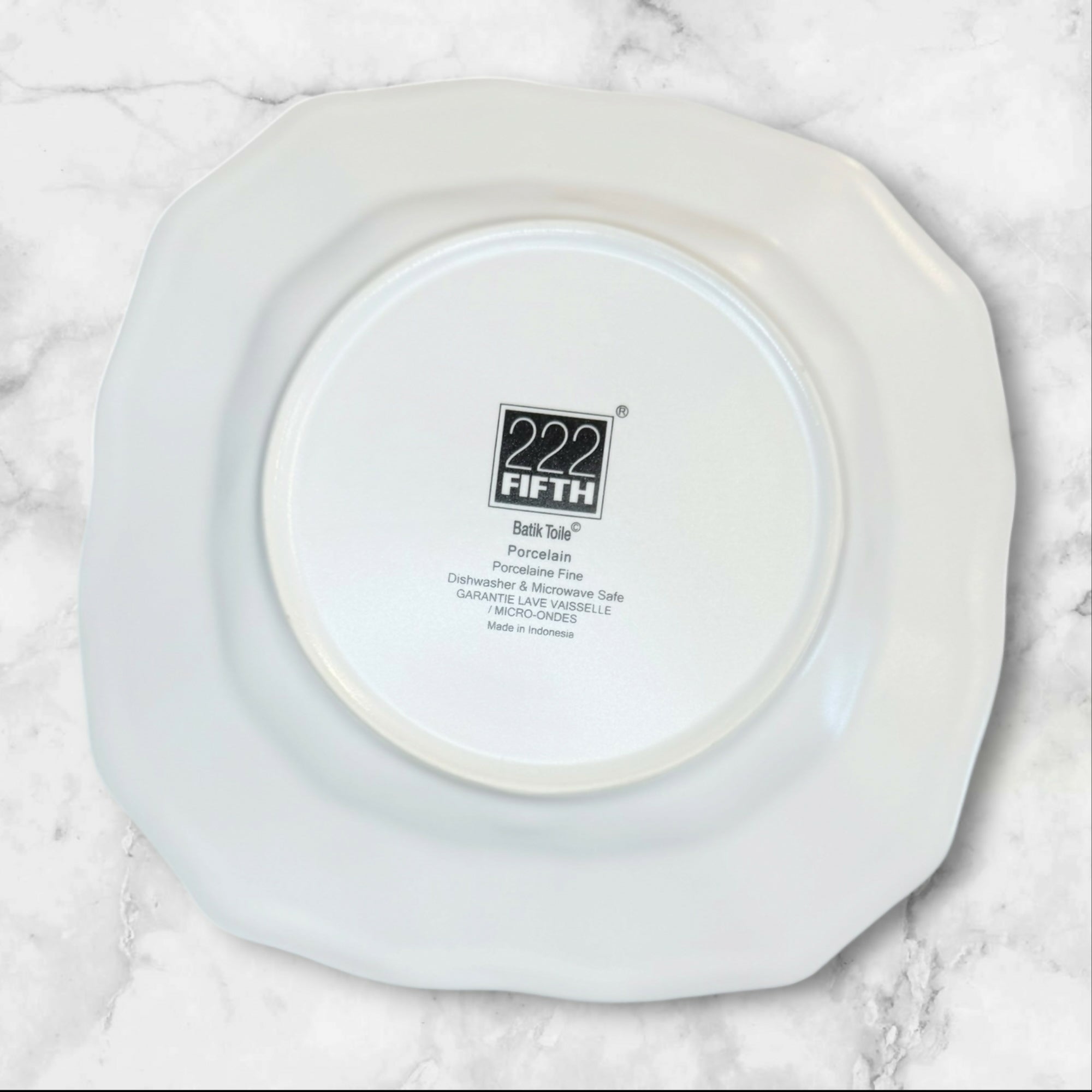 222 Fifth Batik Toile Salad Plates | Set of 4 | Excellent Condition