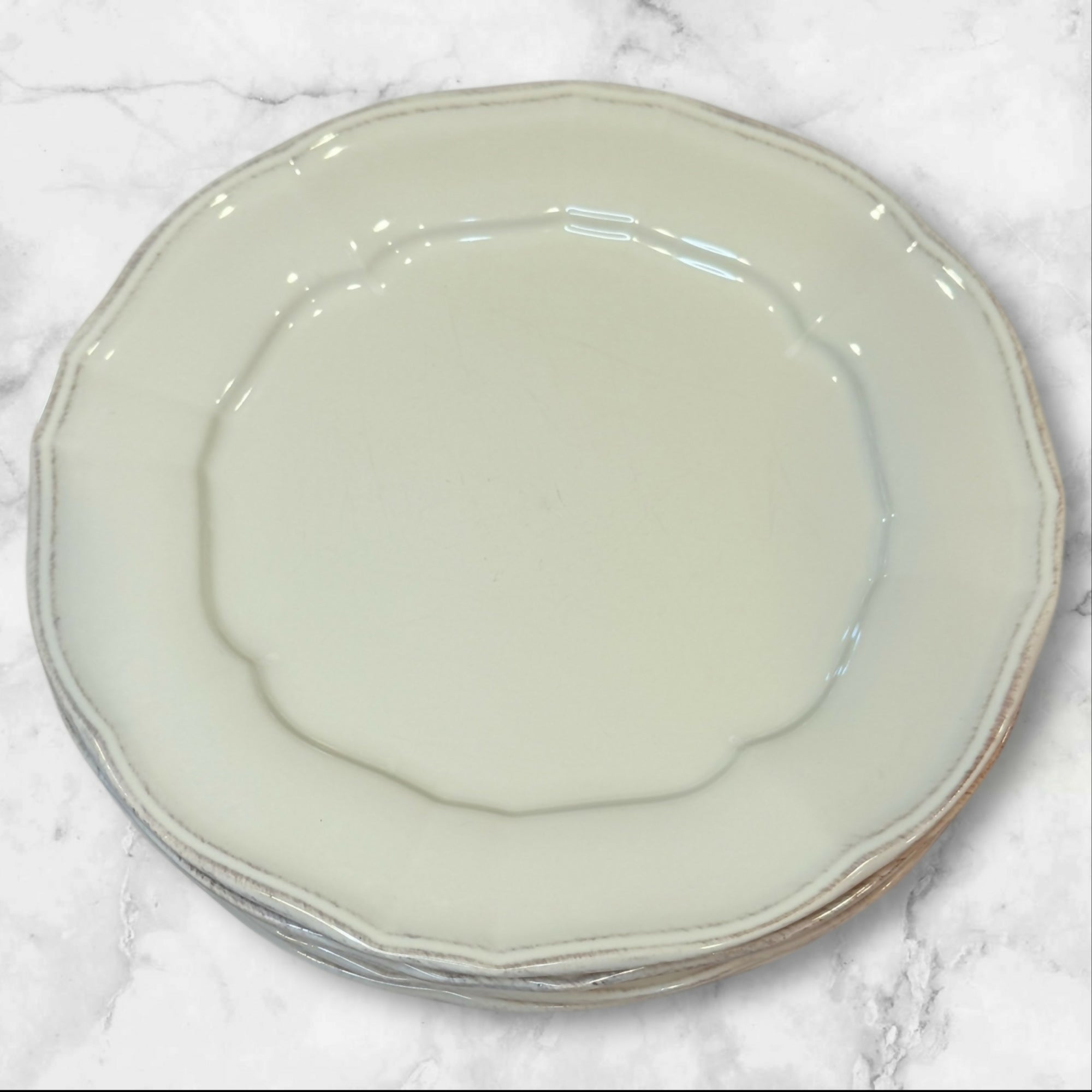 Noble Excellence Toscano Cream Dinner Plates | Set of 4 | Great Condition