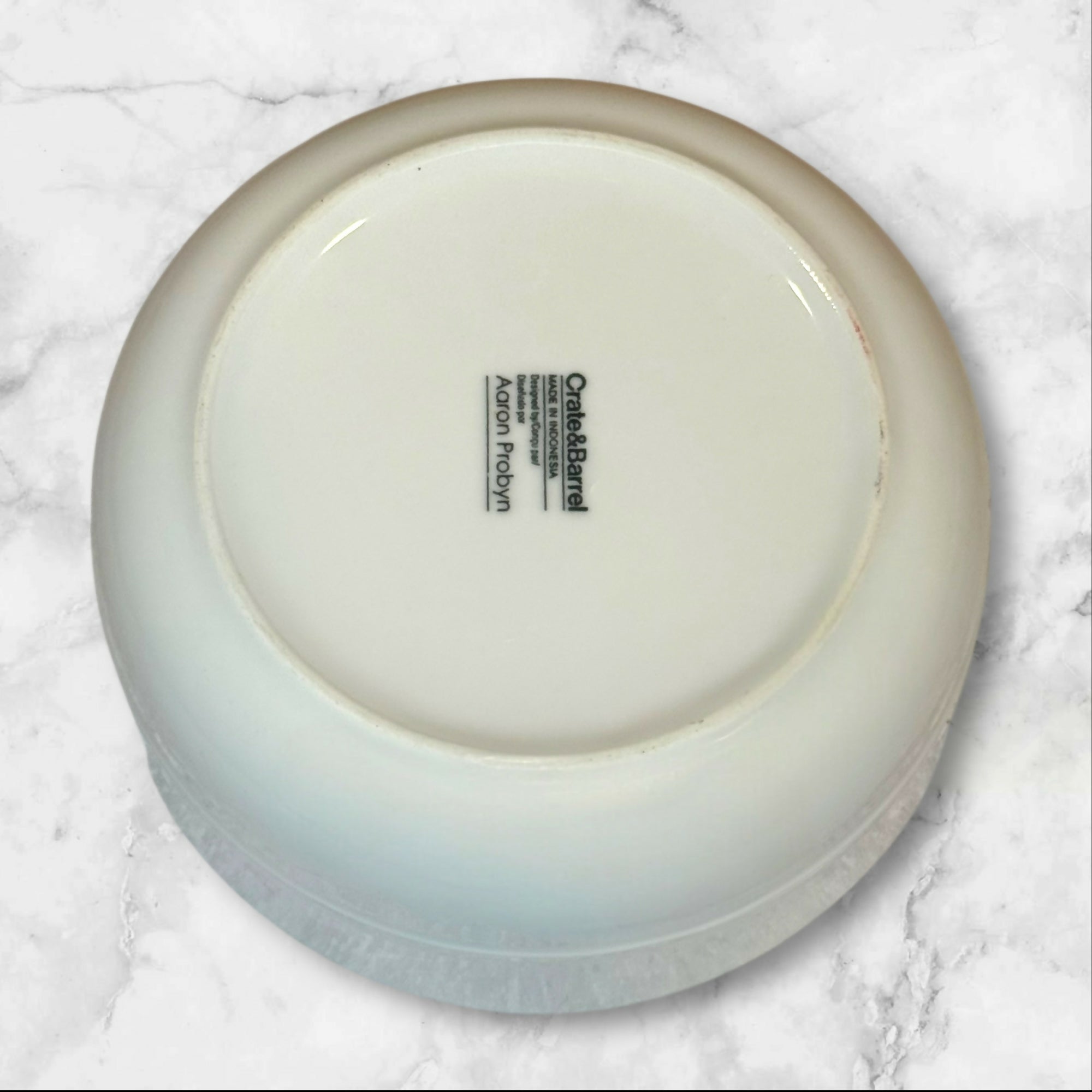 Crate & Barrel Hue White Bowls by Aaron Probyn | Set of 4 | Good Condition