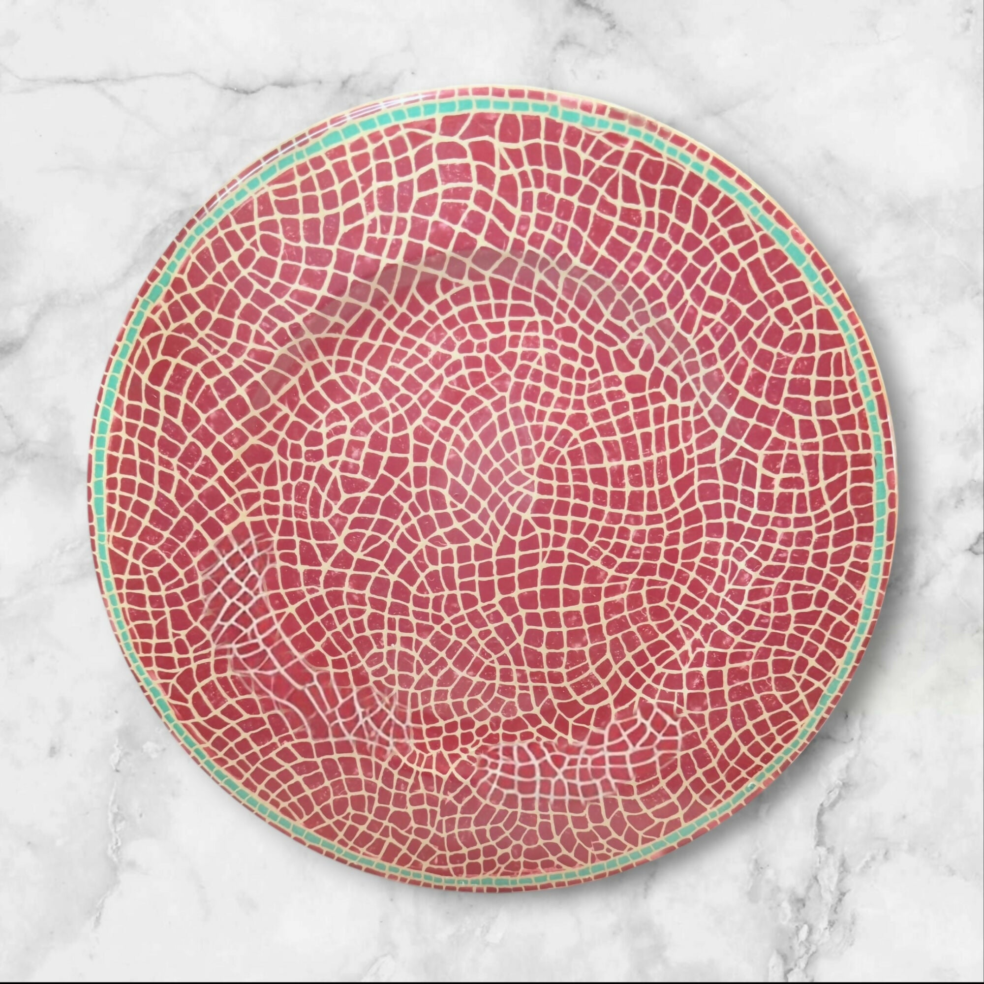 Pier 1 Mosaic Fruit Chop Platters 12.5” | Set of 2 | Good Used
