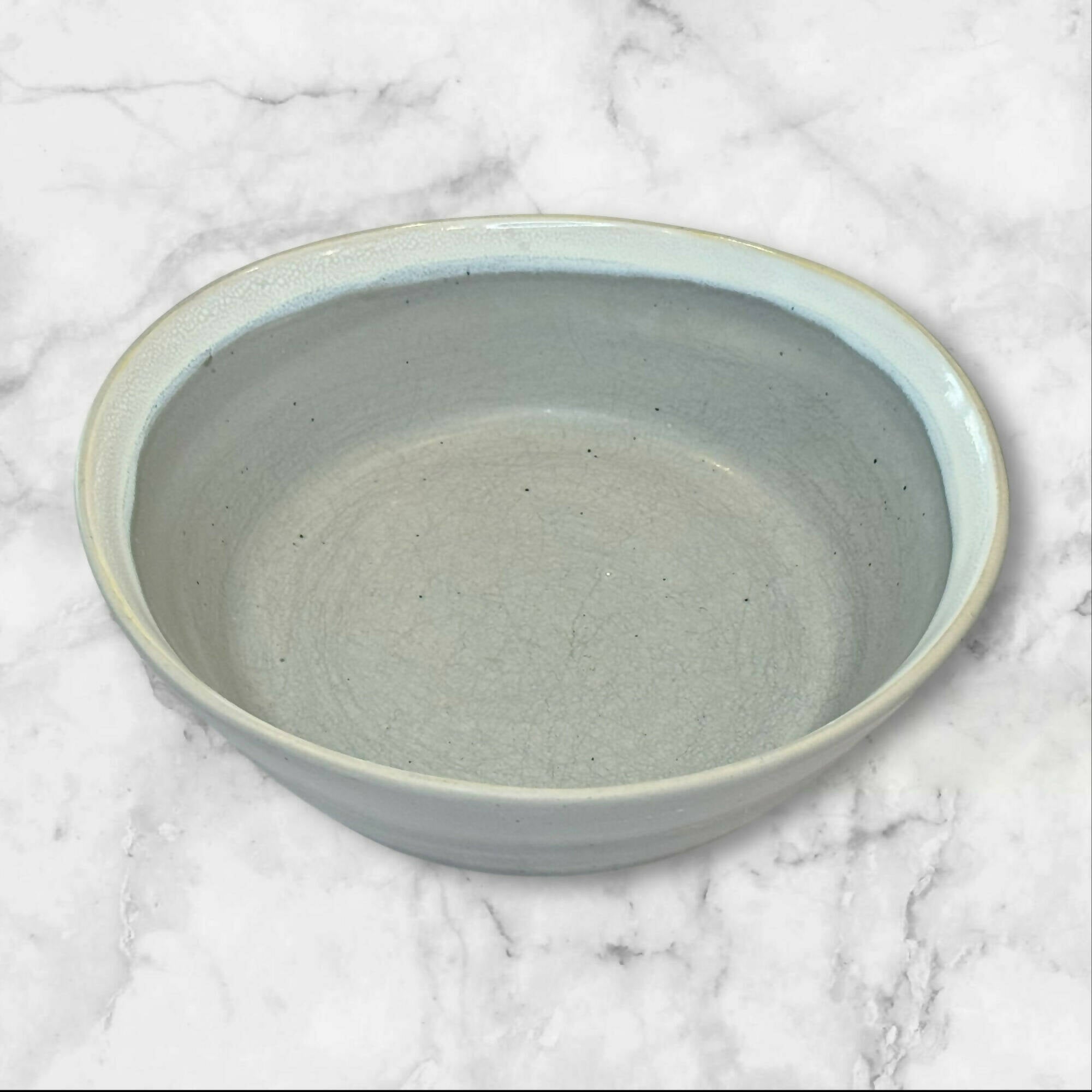 Pier 1 Grey Glaze Stoneware Bowl | 7.5” Serving Bowl | Great Condition