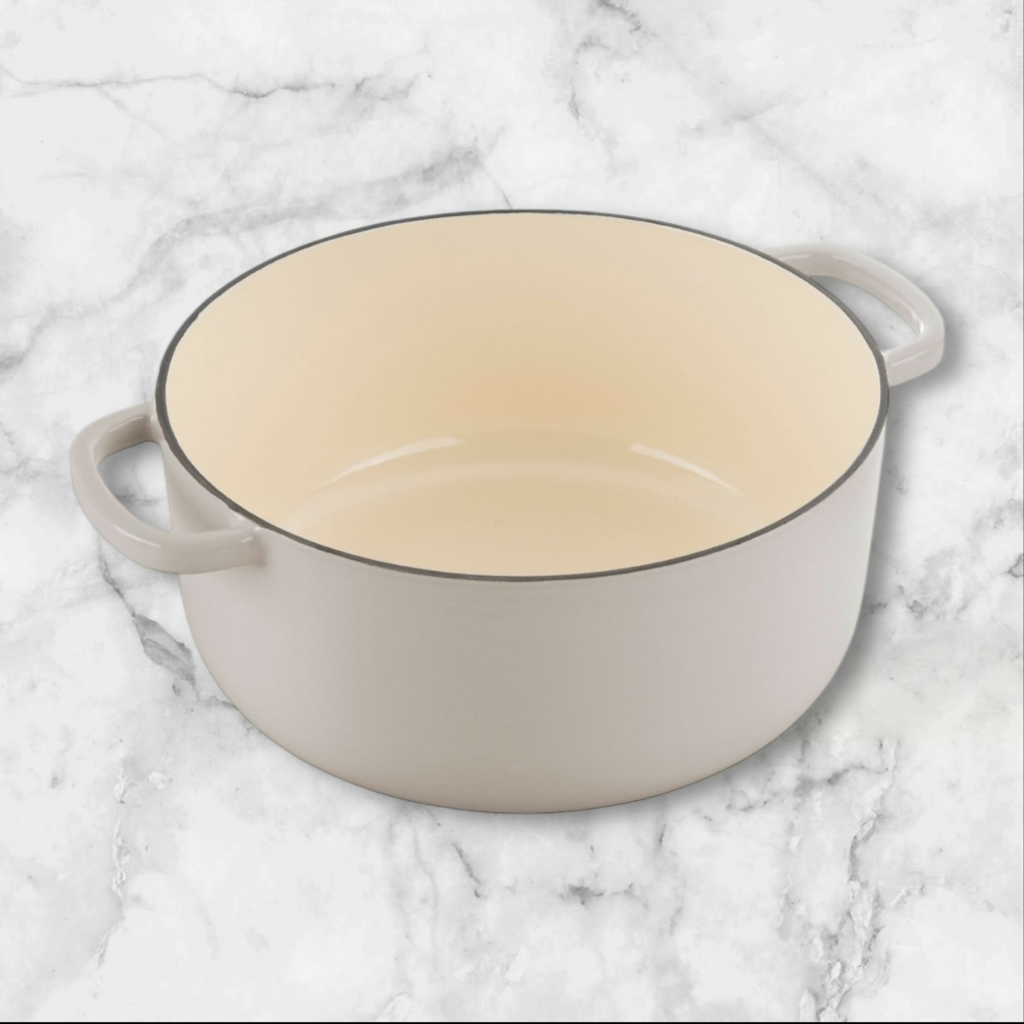 Ballarini Bellamonte Cast Iron Dutch Oven White Enamel 5.75 Qt | New in Box