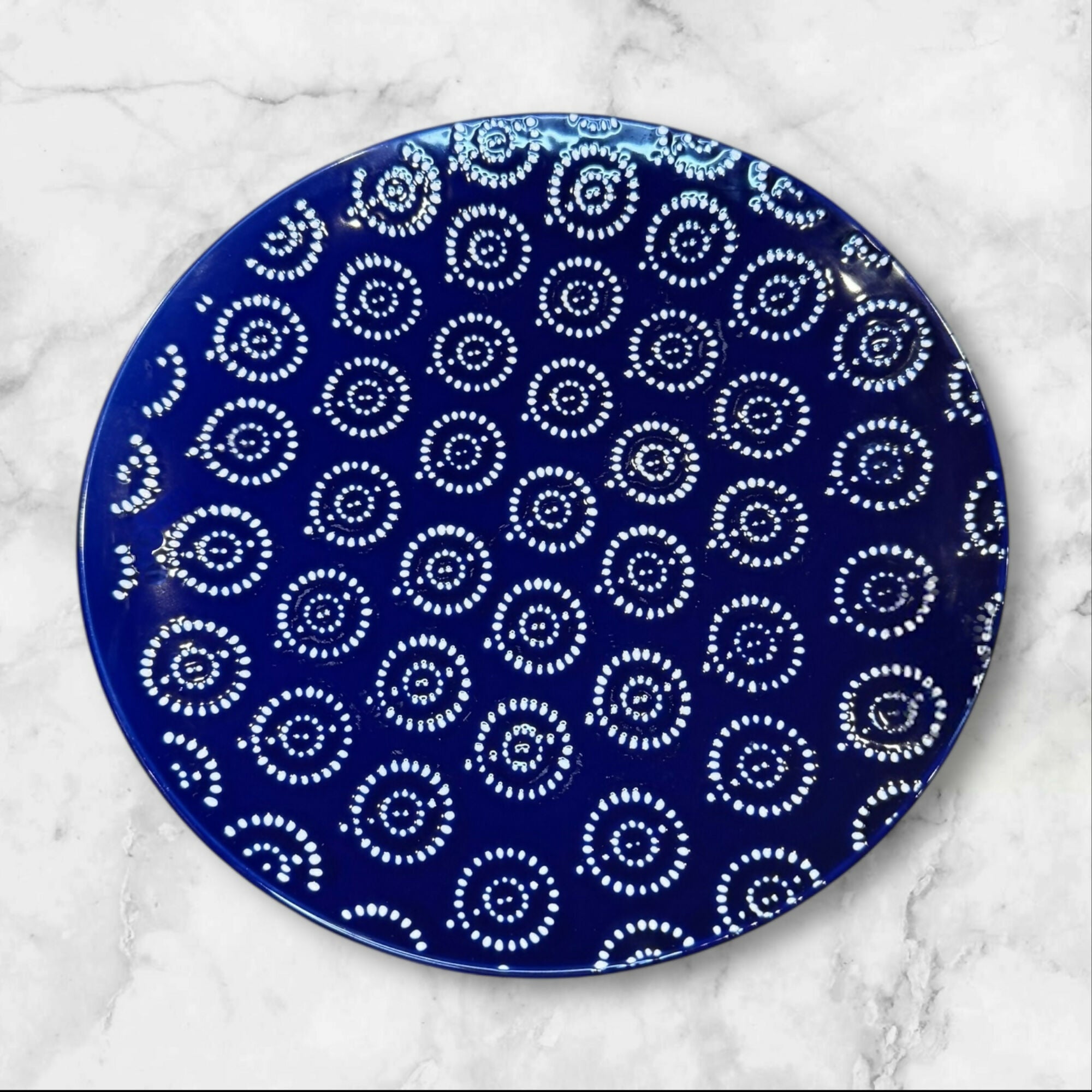 JCPenney Tangier Blue Dinner Plates | Set of 4 | Excellent Condition