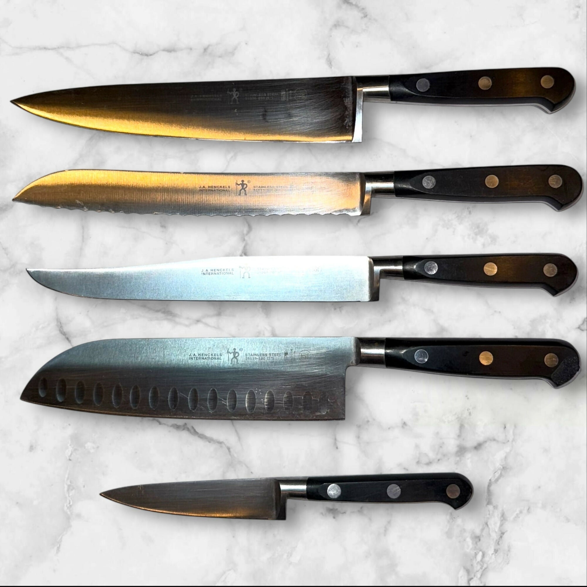 J.A. Henckels International Classic Knife Set of 5 | Gently Used | Excellent
