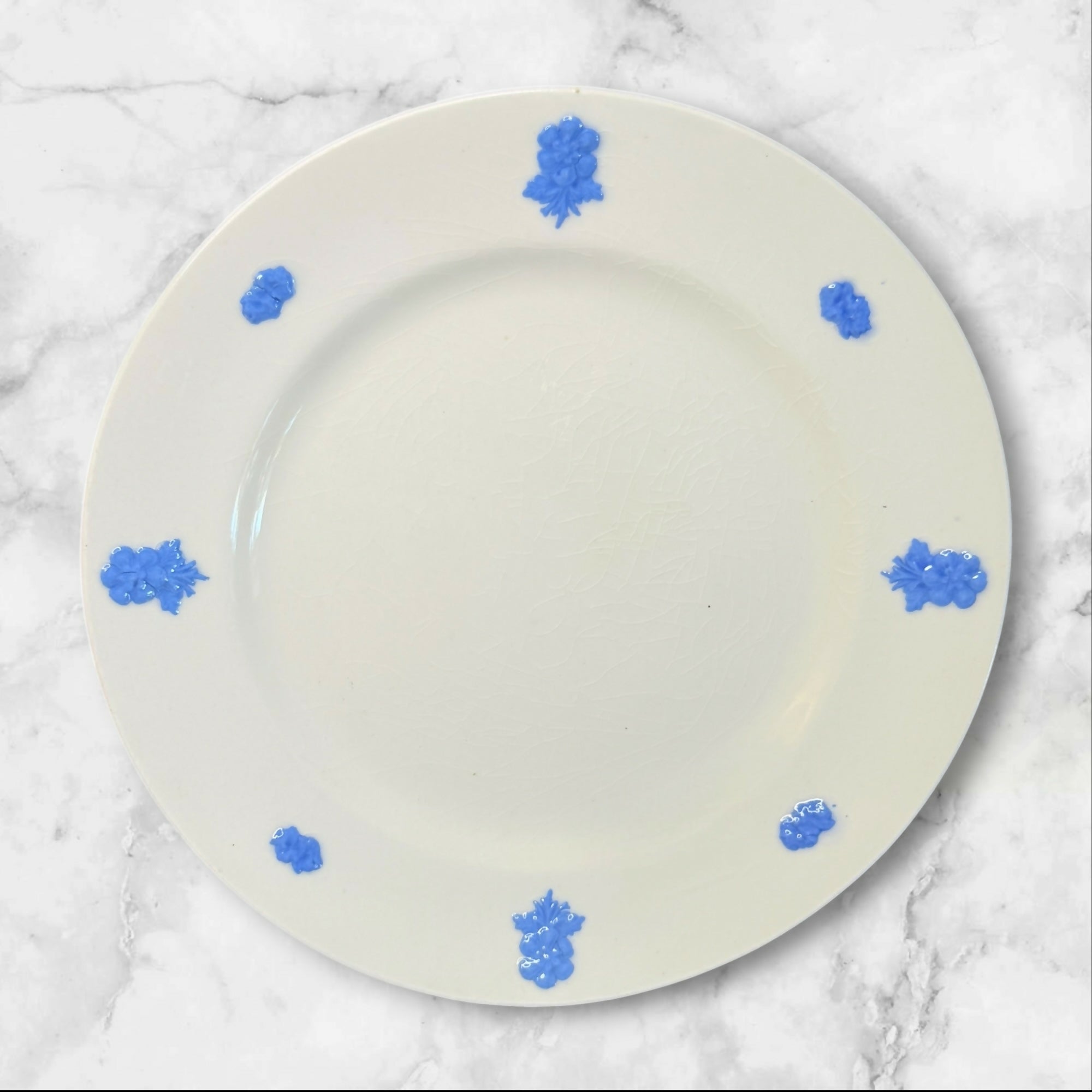 Adams Victorian Ware Blue Floral Salad Plates Set of 4 | Good Condition