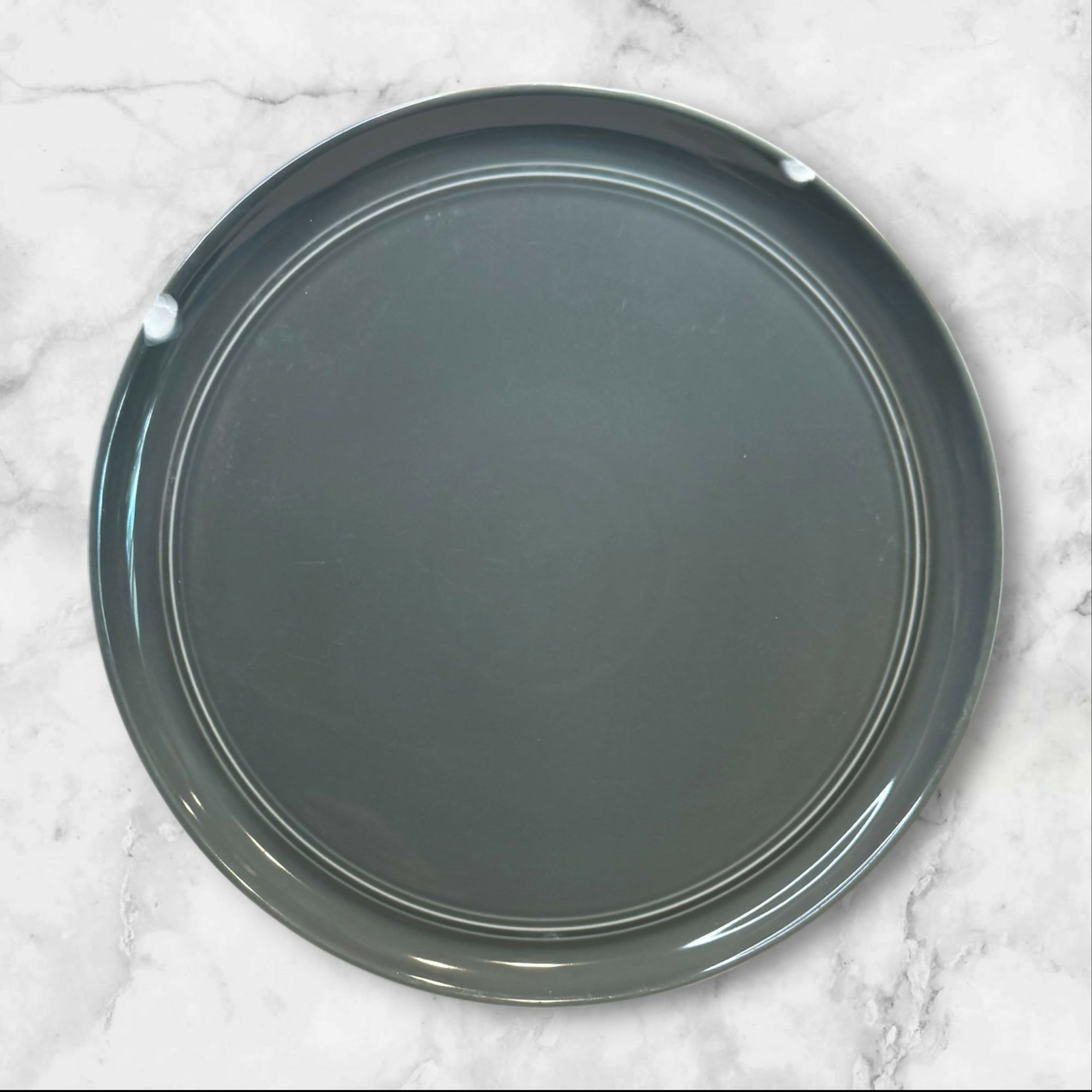 Crate & Barrel Hue Dark Gray Dinner Plates | Set of 4 | Gently Used
