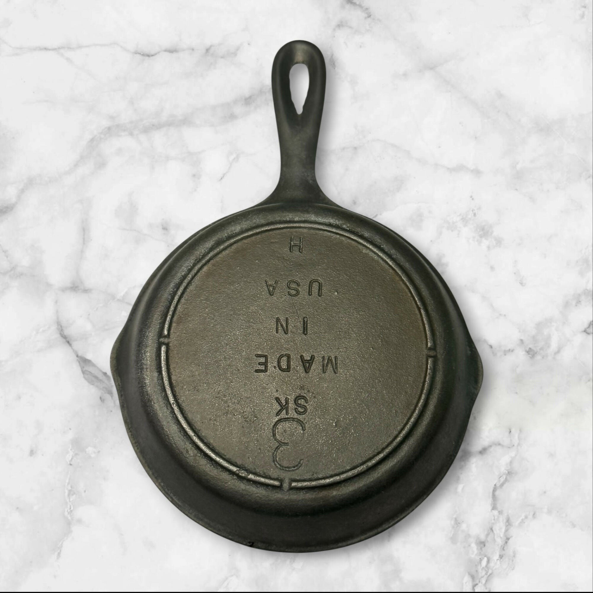 Vintage Lodge 3-Notch Cast Iron Skillet No. 3 | USA Made | Excellent