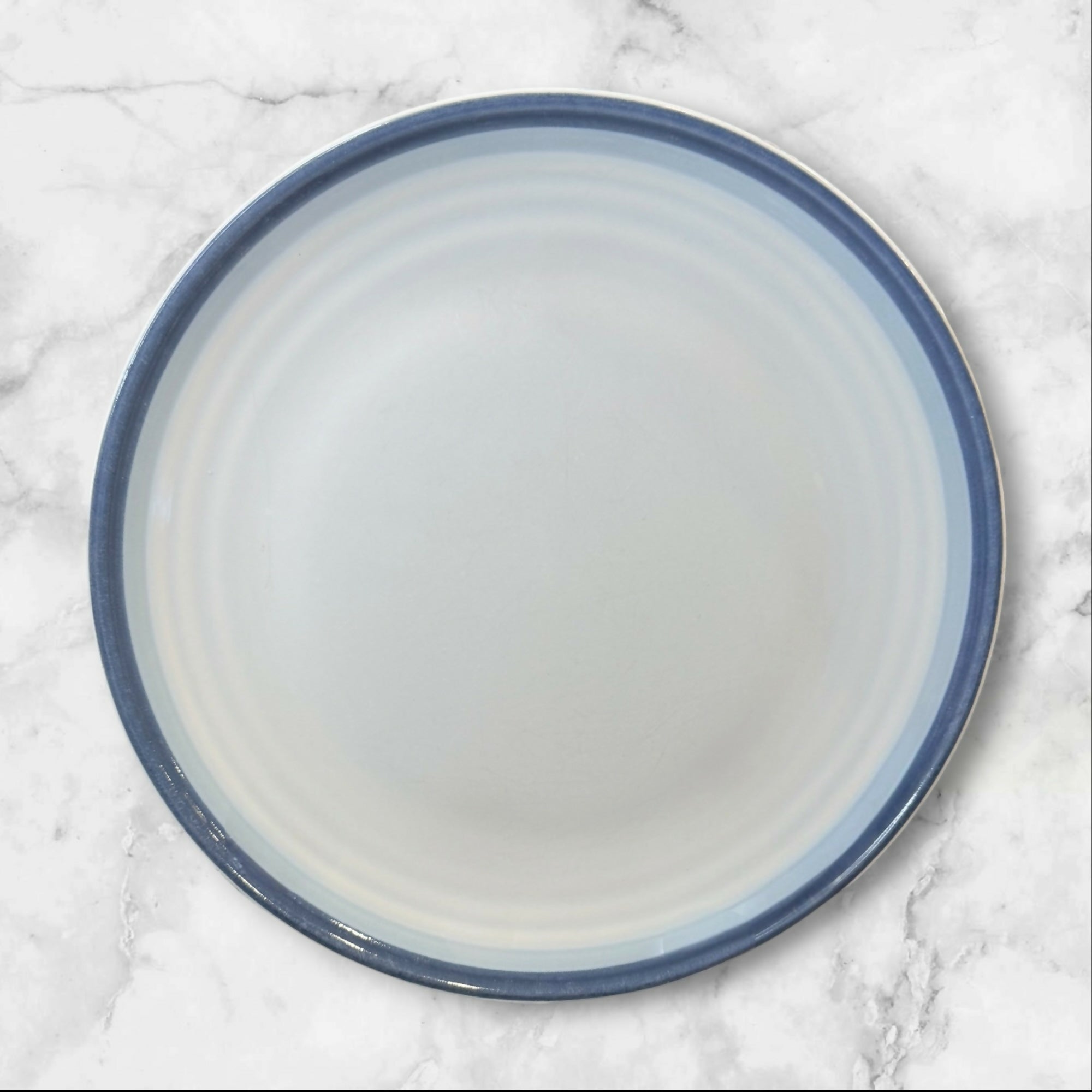 Pfaltzgraff Sky Dinner Plates | Set of 4 | Blue Rim | Great Condition